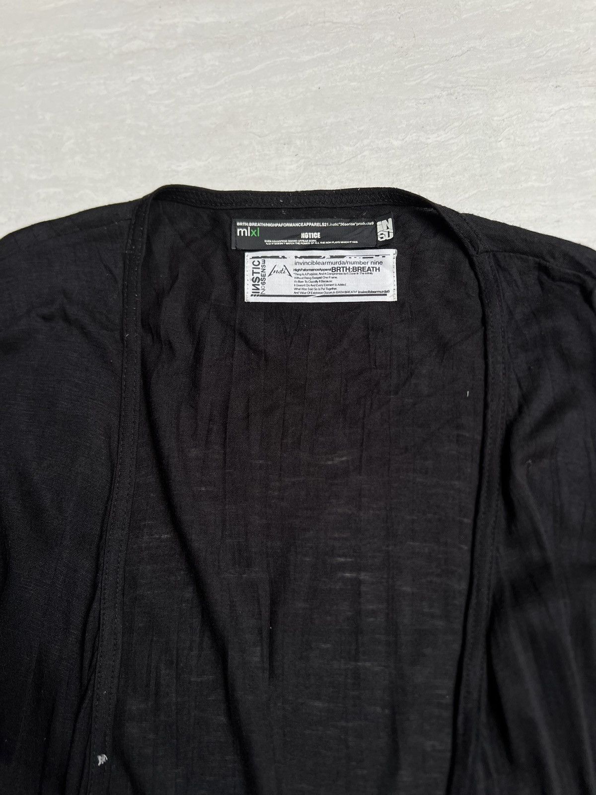 14th Addiction NUMBER NINE Black Cardigan Outer Size US L / EU 52-54 / 3 - 8 Thumbnail