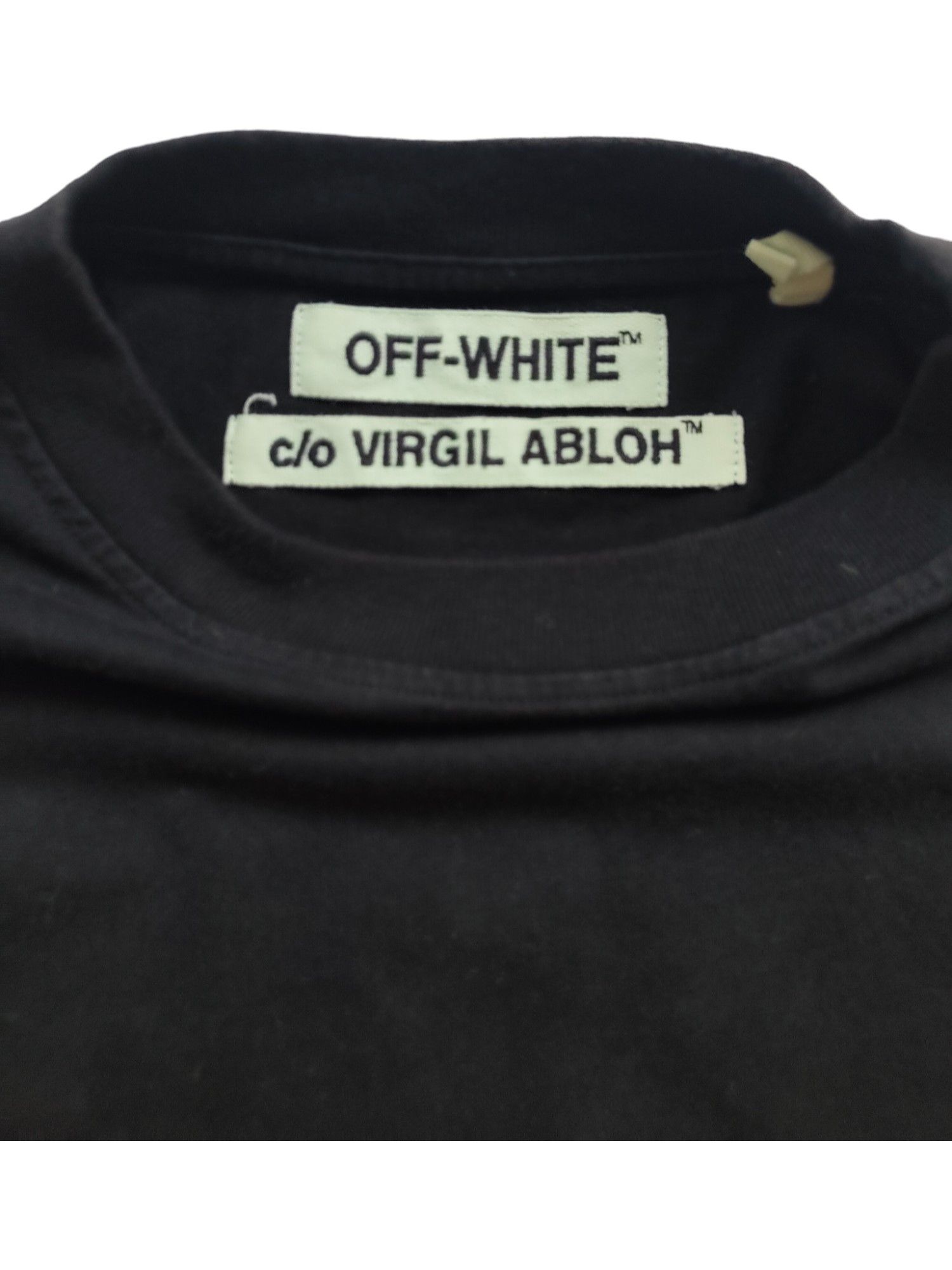 Off-White Off White C/O Virgil Abloh Black 'Cut Off' Tee Size US S / EU 44-46 / 1 - 3 Thumbnail