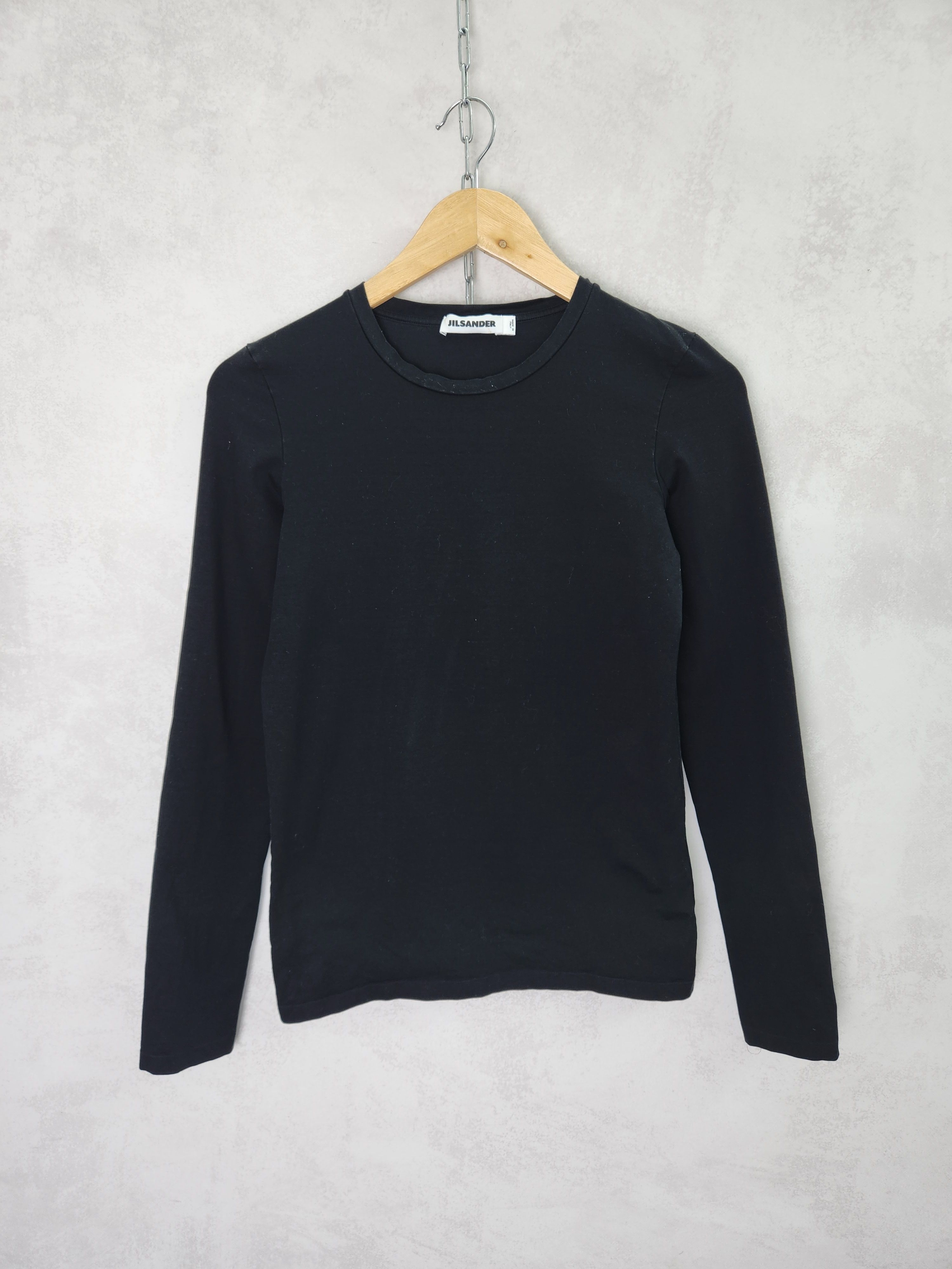 Jil Sander Jil Sander black basic cottone long sleeve size M Size M / US 6-8 / IT 42-44 - 1 Thumbnail