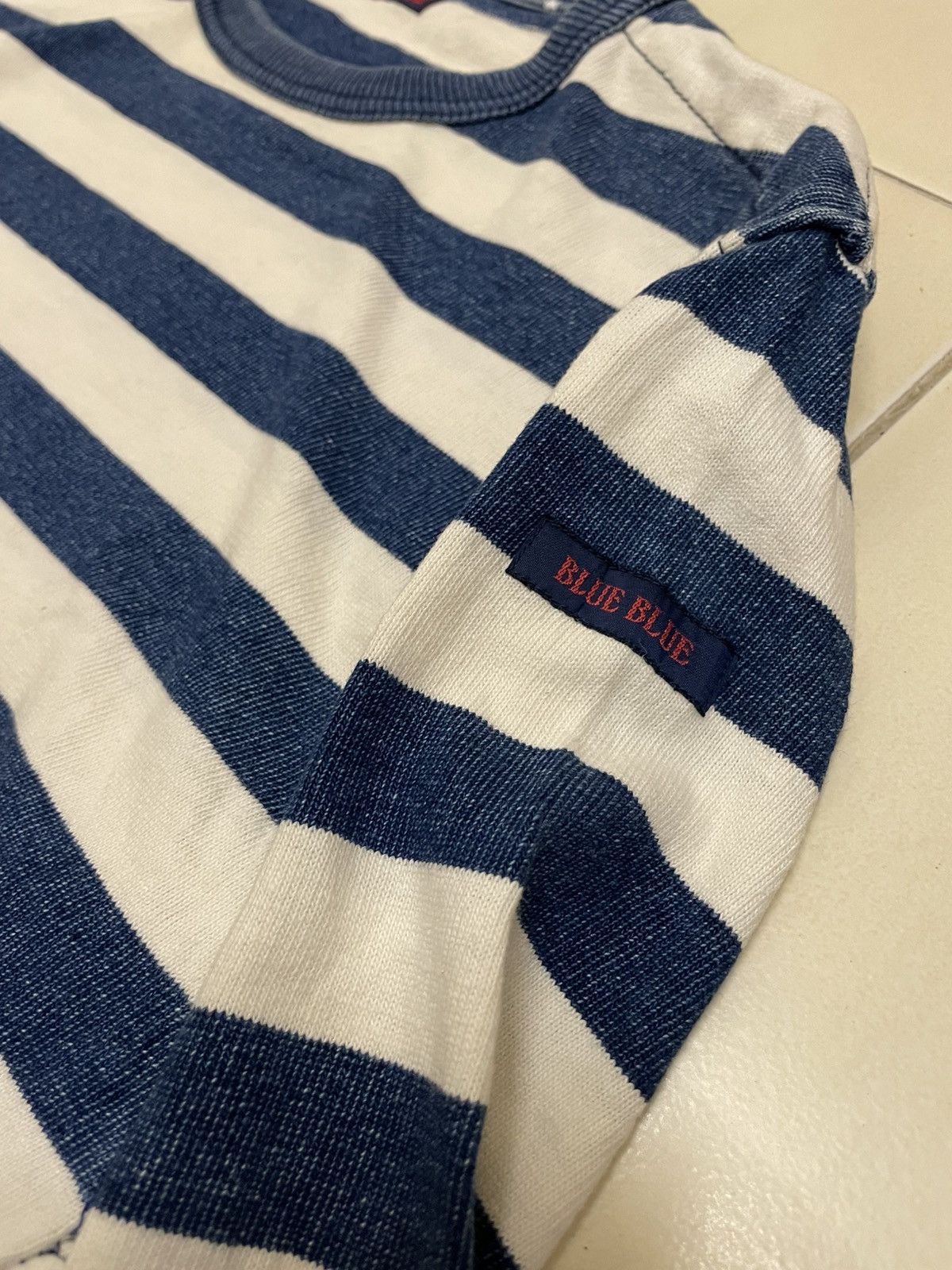 Blue Blue Japan Blue Blue HR Market Classic Marine Stripe Long Sleeve Tshirt Size US S / EU 44-46 / 1 - 3 Thumbnail