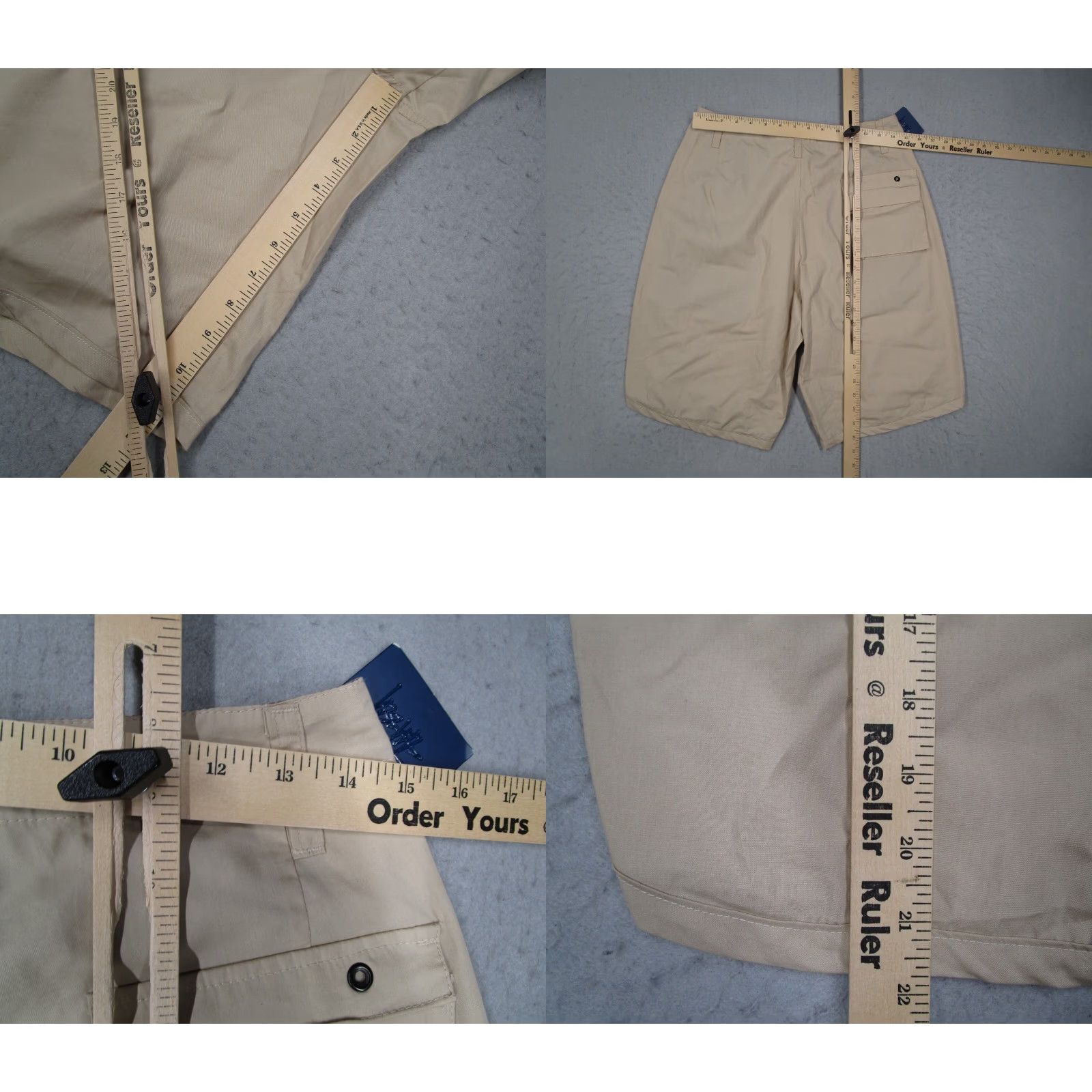 Vintage VINTAGE Stussy Shorts Mens 29 Beige Hop 12" Lightweight Skate Streetwear USA Size US 29 - 8 Thumbnail