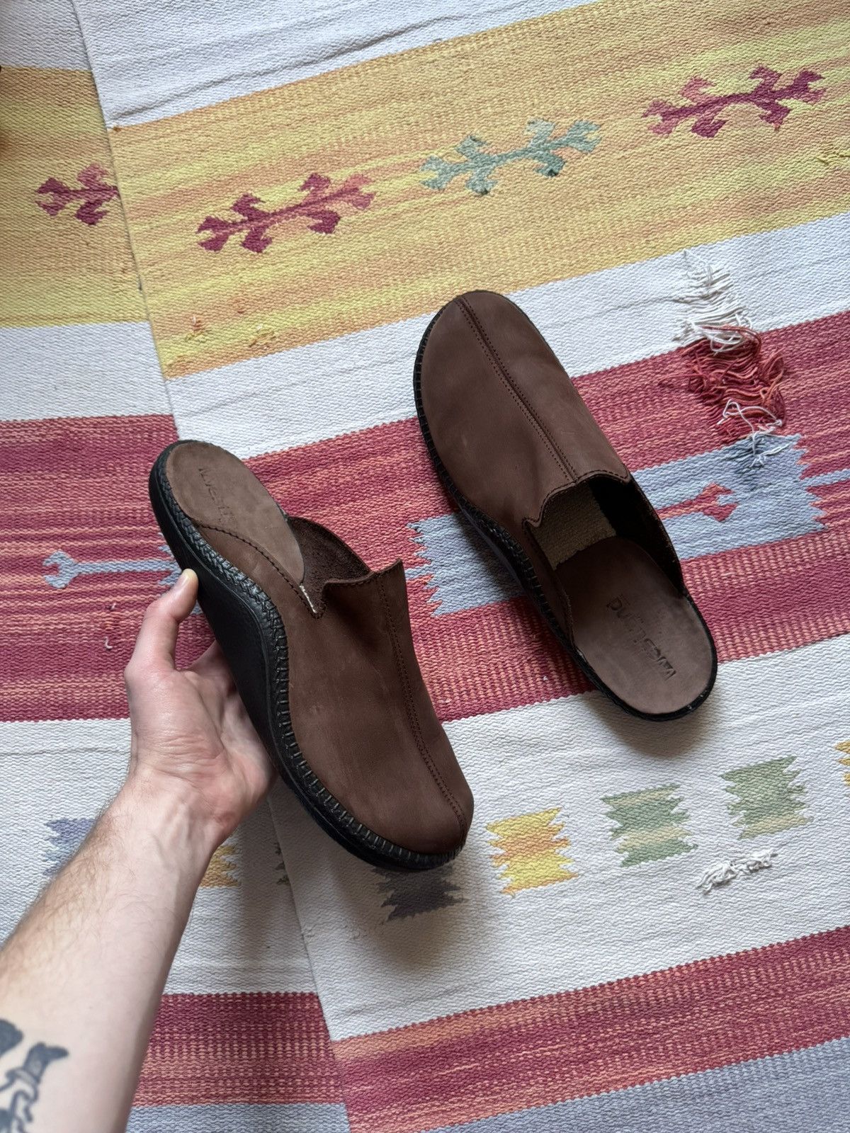 Genuine Leather Westland by Josef Seibel y2k Brown Leather Mule Dandals Size US 11 / EU 44 - 4 Thumbnail