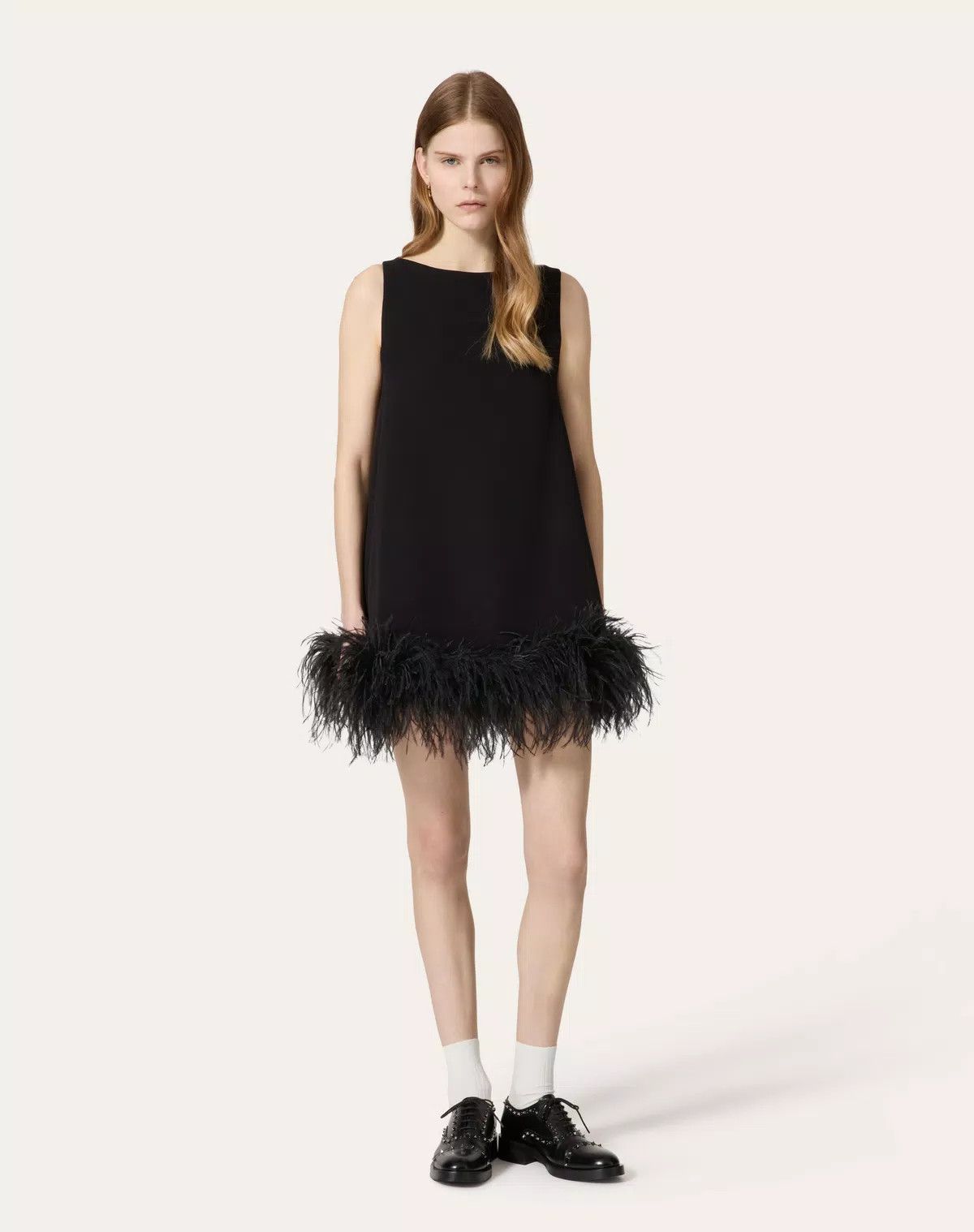 Valentino o1s1wg110426 Structured Couture Short Dress in Nero Size S / US 4 / IT 40 - 5 Thumbnail