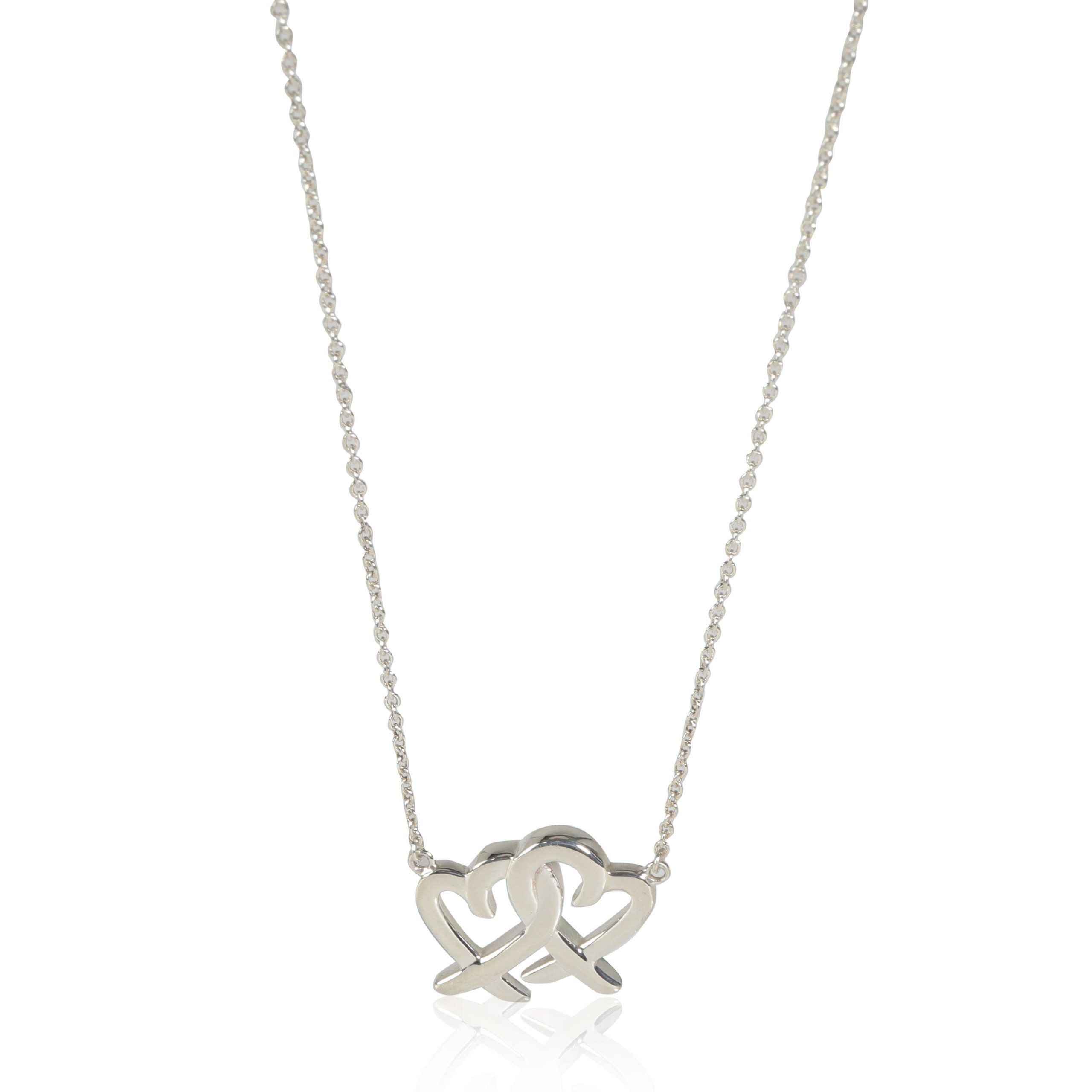 Tiffany & Co. Paloma Picasso Double Heart Necklace in Sterling Silver