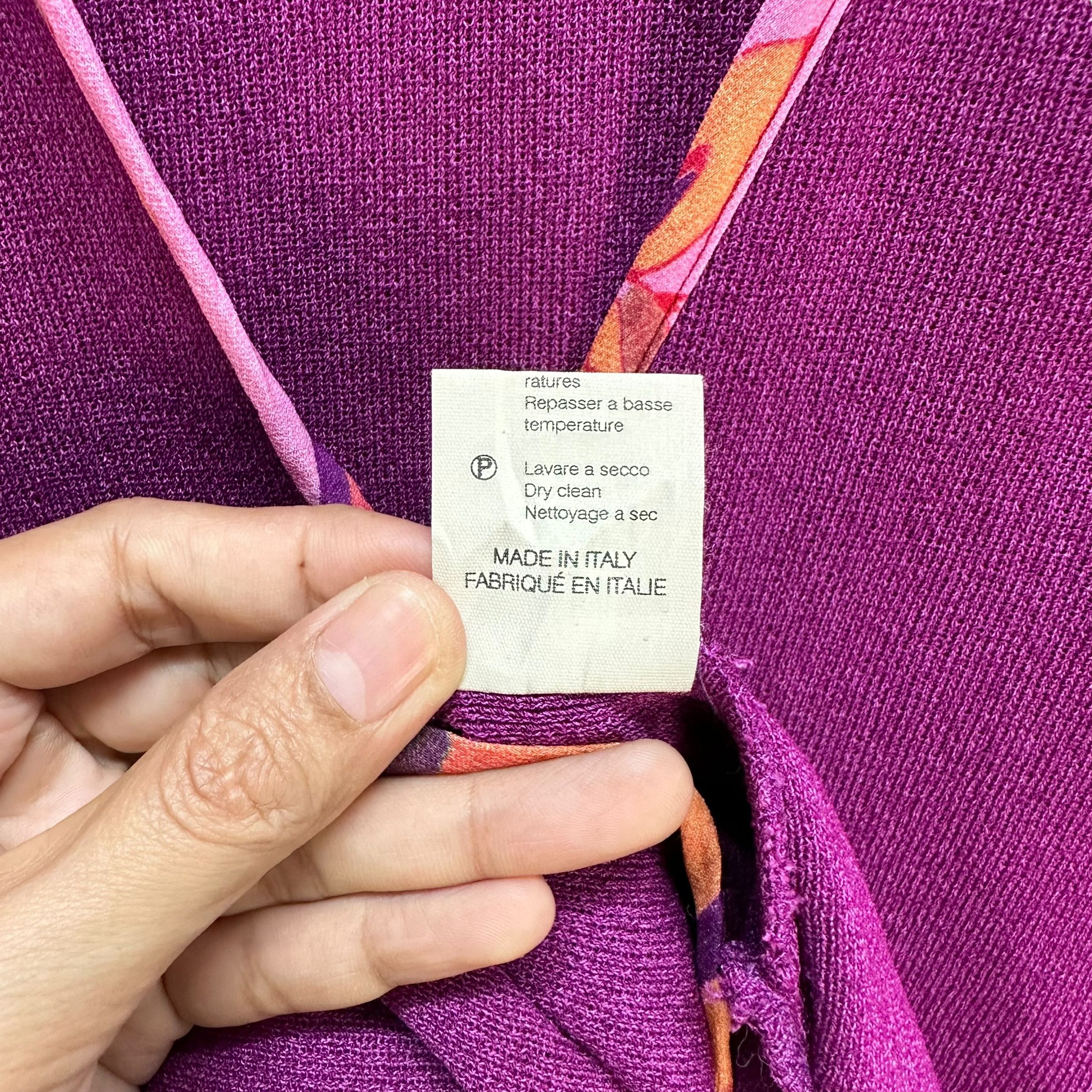 Japanese Brand Vintage Purple Cardigan Made in Italy #A17-0419 Size S / US 4 / IT 40 - 8 Thumbnail