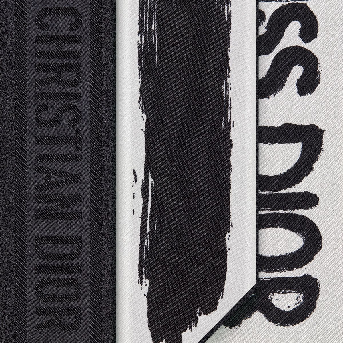 Dior o1bcso1str0226 Size:OS/Graffiti Mitzah Scarf in Black/White Size ONE SIZE - 4 Thumbnail