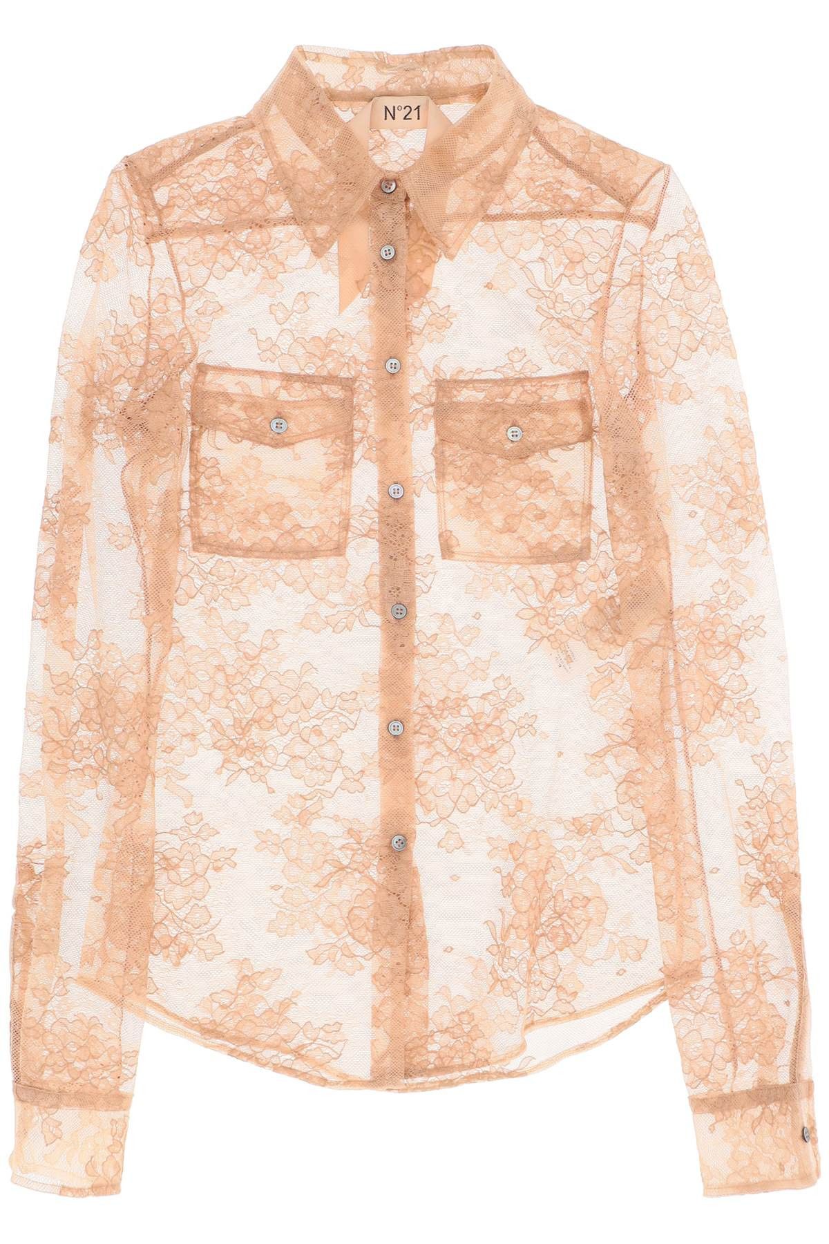 image of N21 Lace Shirt in Rosa, Women's (Size Small)