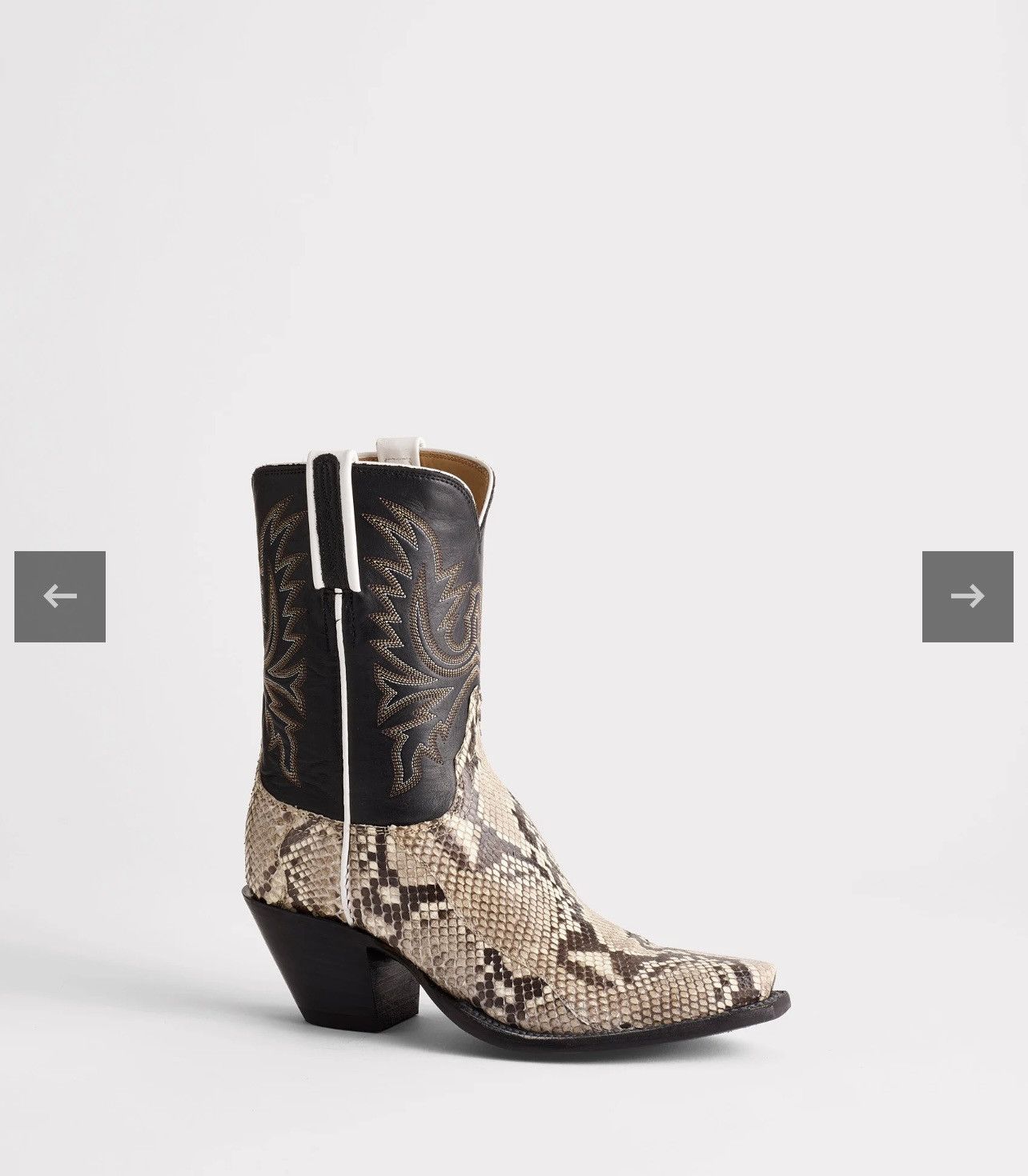 Lucchese New Lucchese Dale Exotic Python Boots Size 8.5 Black/White Size US 8.5 / IT 38.5 - 13 Thumbnail