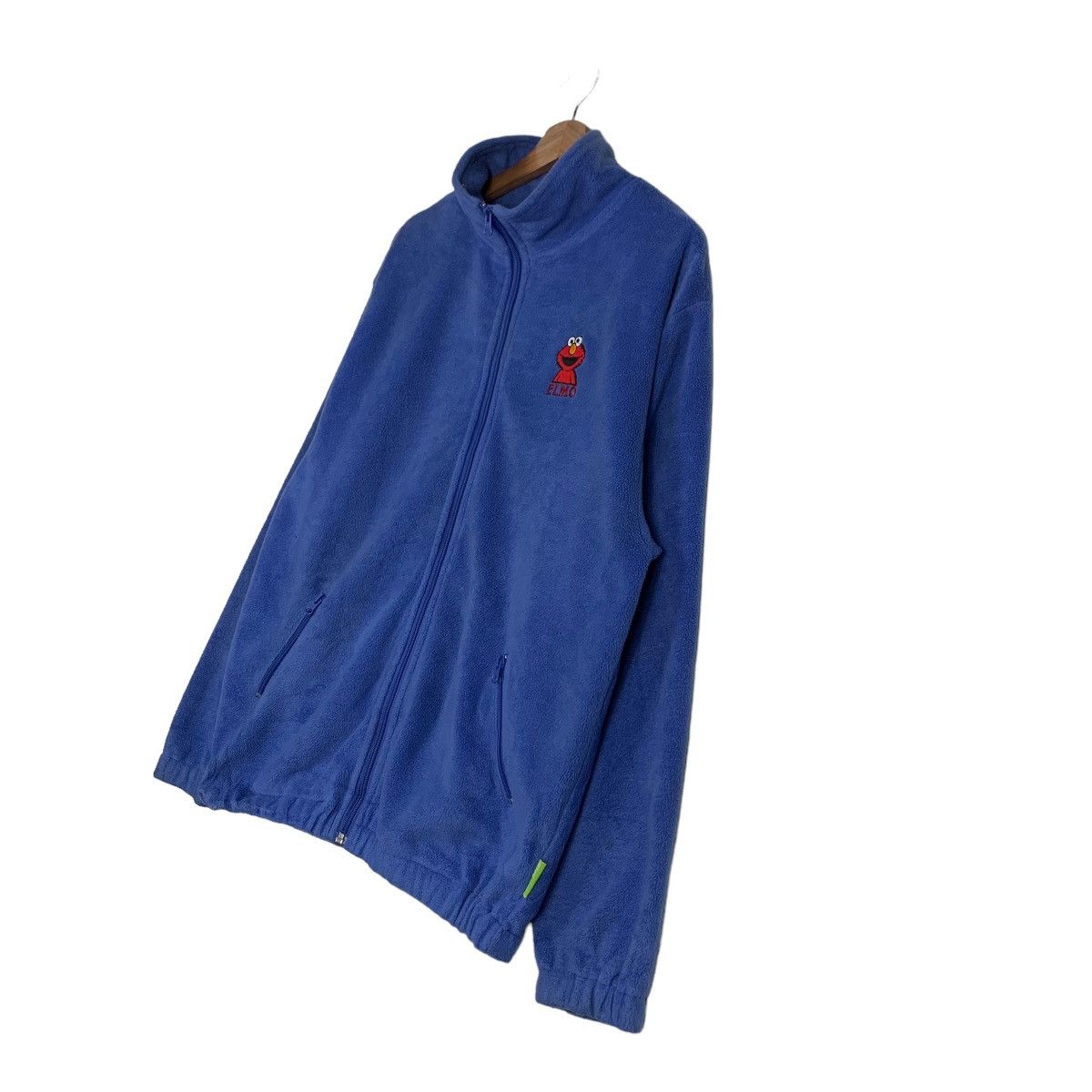 Japanese Brand SESAME STREET ELMO EMBROIDERY LOGO FLEECE JACKET #0120-C7 Size US L / EU 52-54 / 3 - 4 Thumbnail
