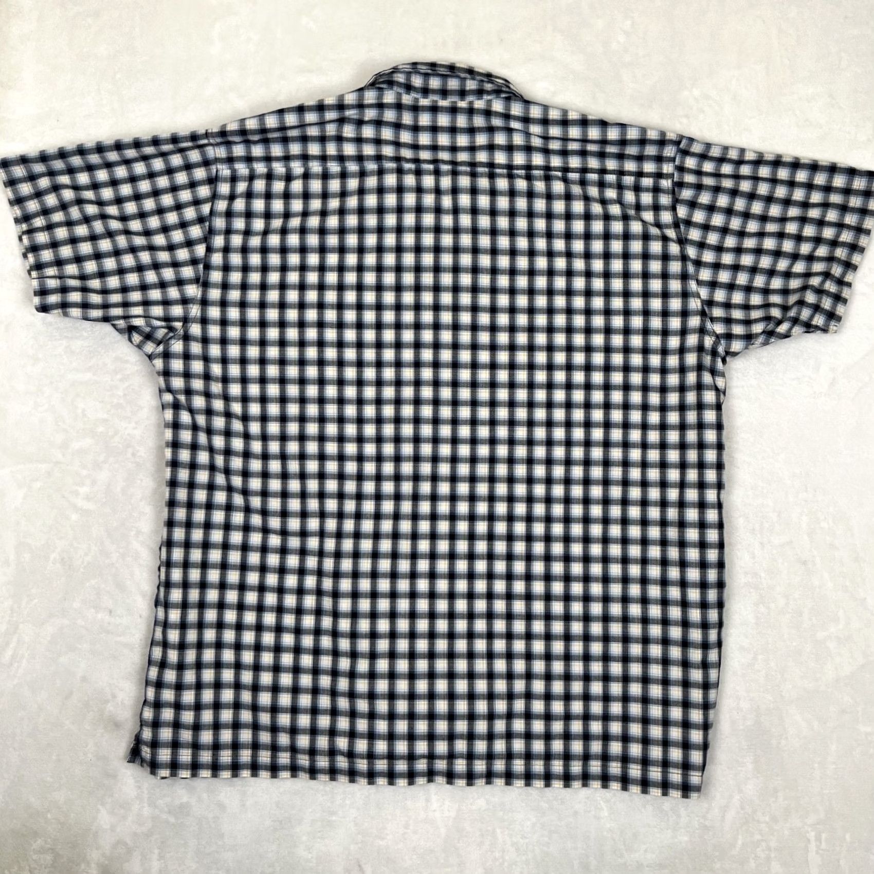 Dickies Dickies Shirt Mens 2XL Short Sleeve Button Front Check Blue White Casual Workwear Button-Up Pocketed Cotton Polyester Regular Size US XXL / EU 58 / 5 - 6 Thumbnail