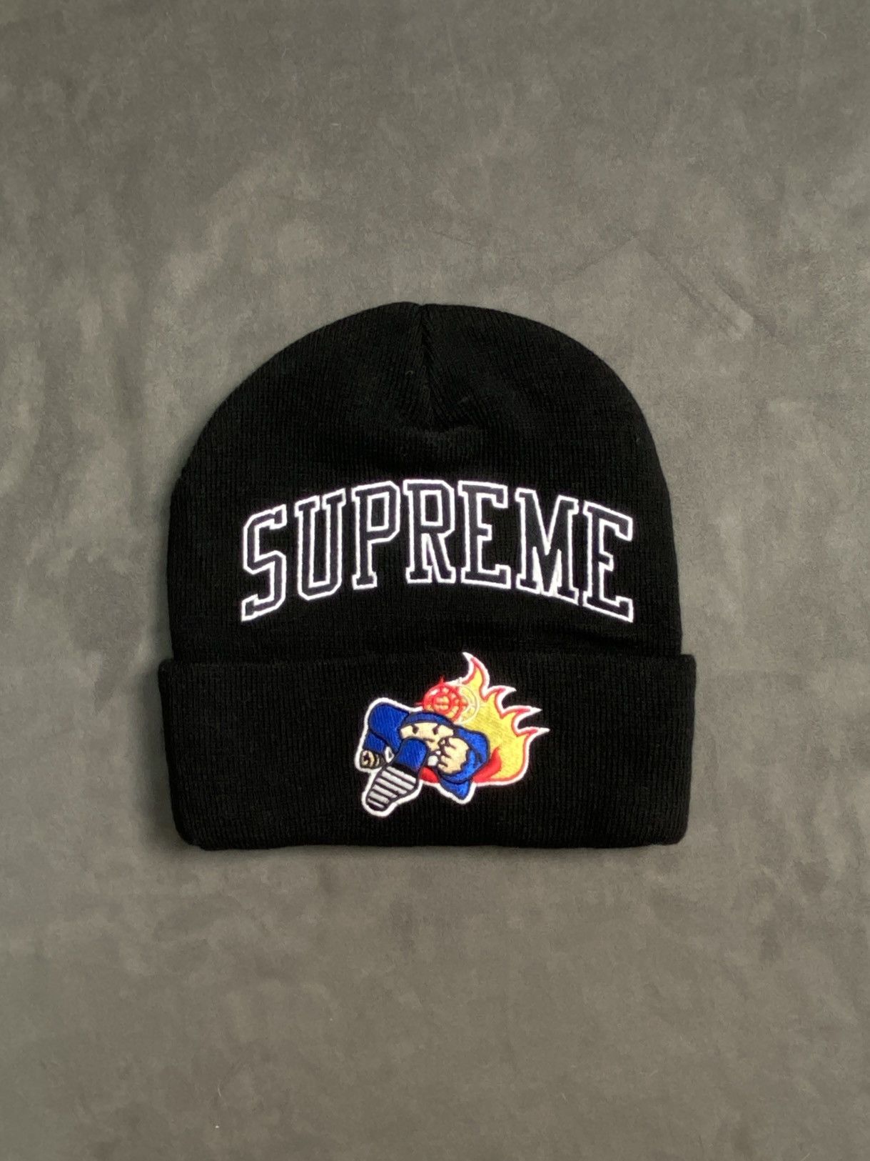Pre-owned Supreme 22fw  Duck Down Records Black Beanie Os