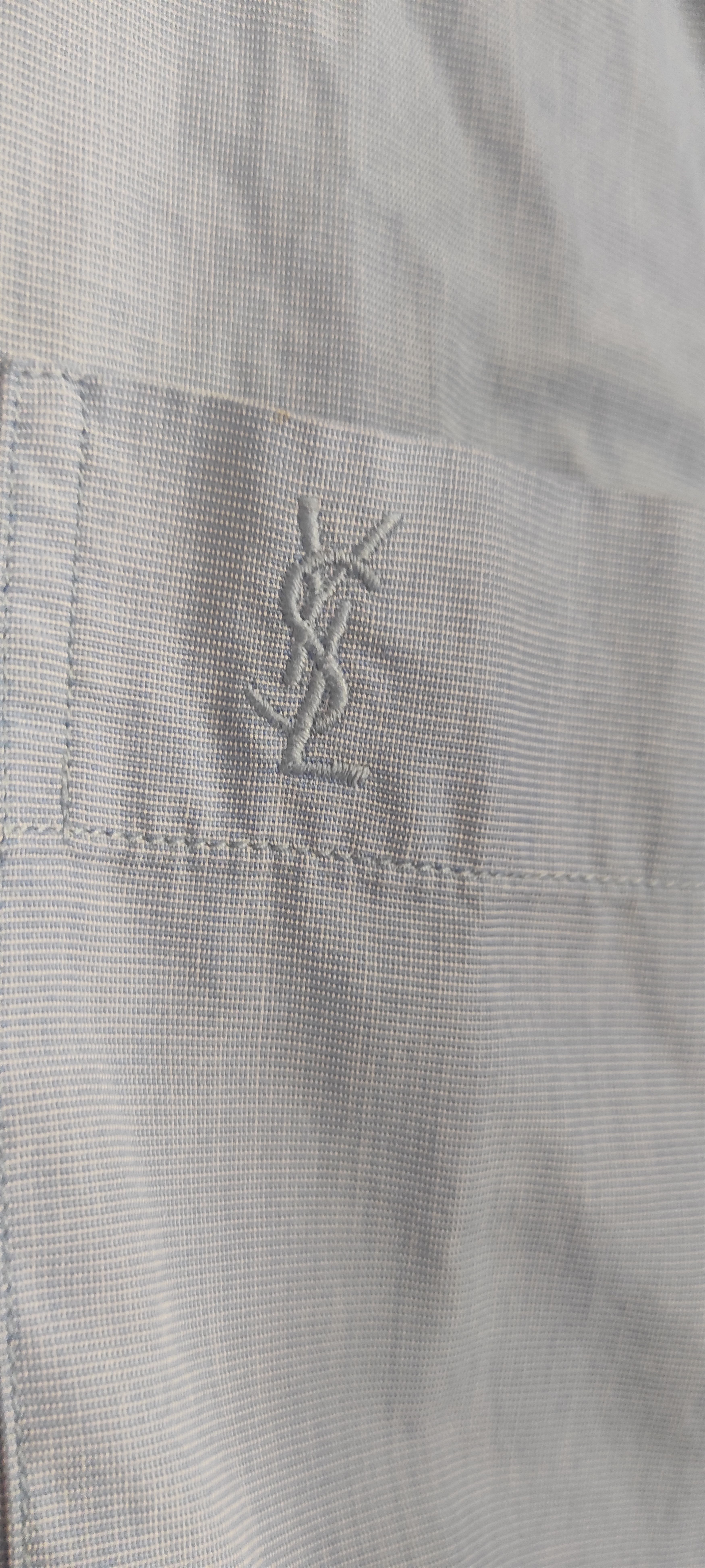 Saint Laurent Paris × Yves Saint Laurent Yves Saint Laurent Mens Sky Blue Dress Shirt Size XL Size US XL / EU 56 / 4 - 4 Thumbnail