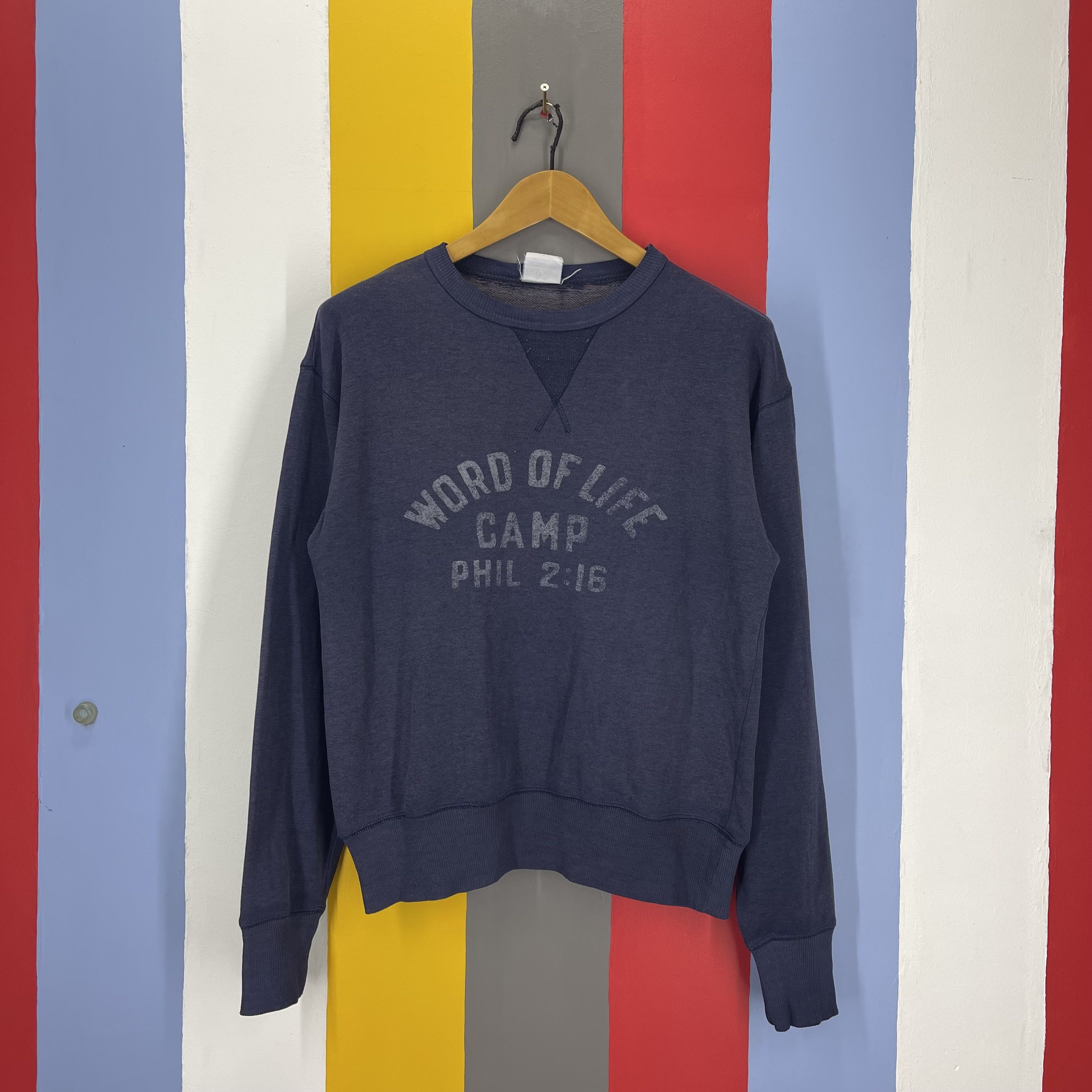 Vintage PHIL 2:16 Faded Navy Blue Sweatshirt #1994/13