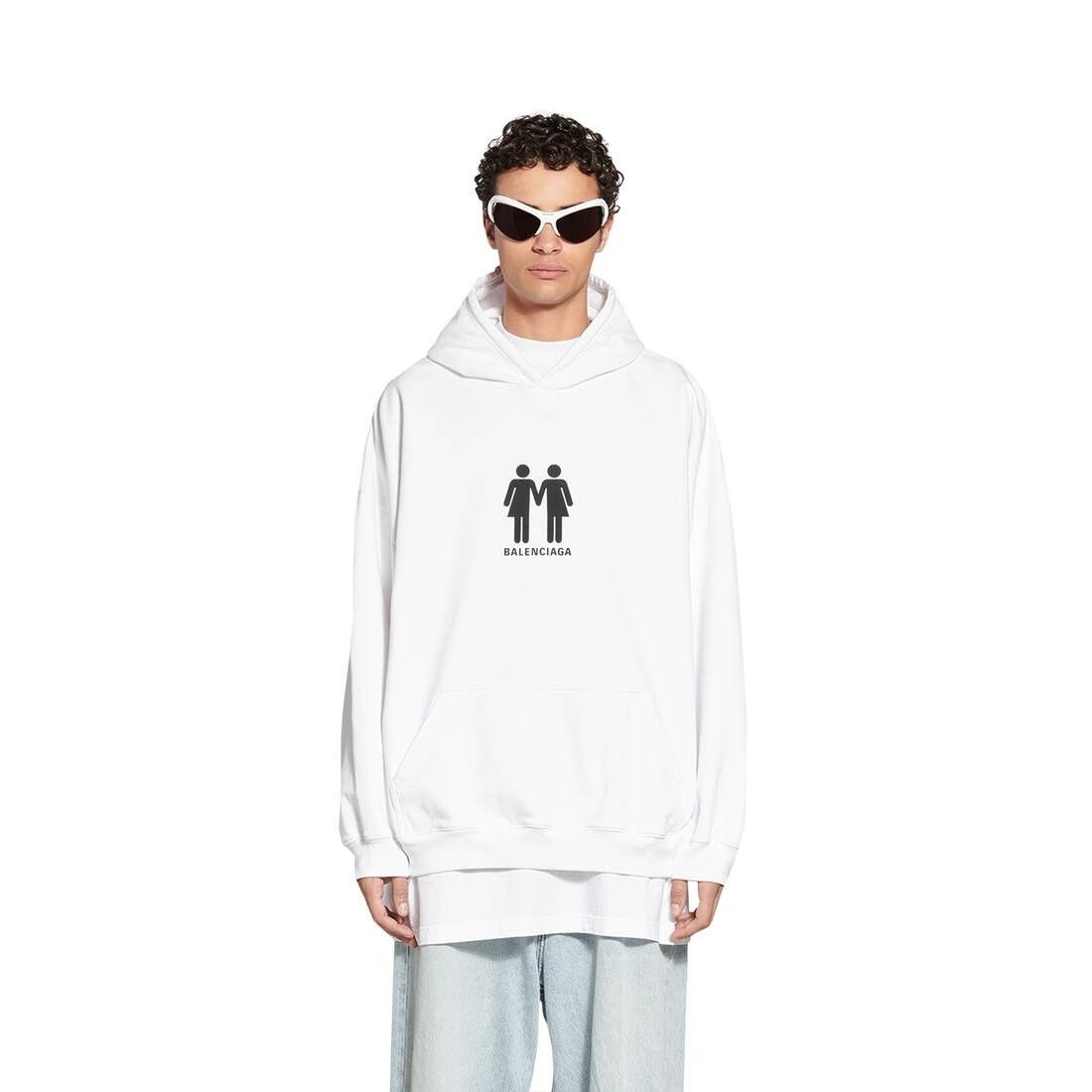 Balenciaga o1bcso1str0125 Pride 22 Hoodie Boxy Fit in White Size US XL / EU 56 / 4 - 4 Thumbnail