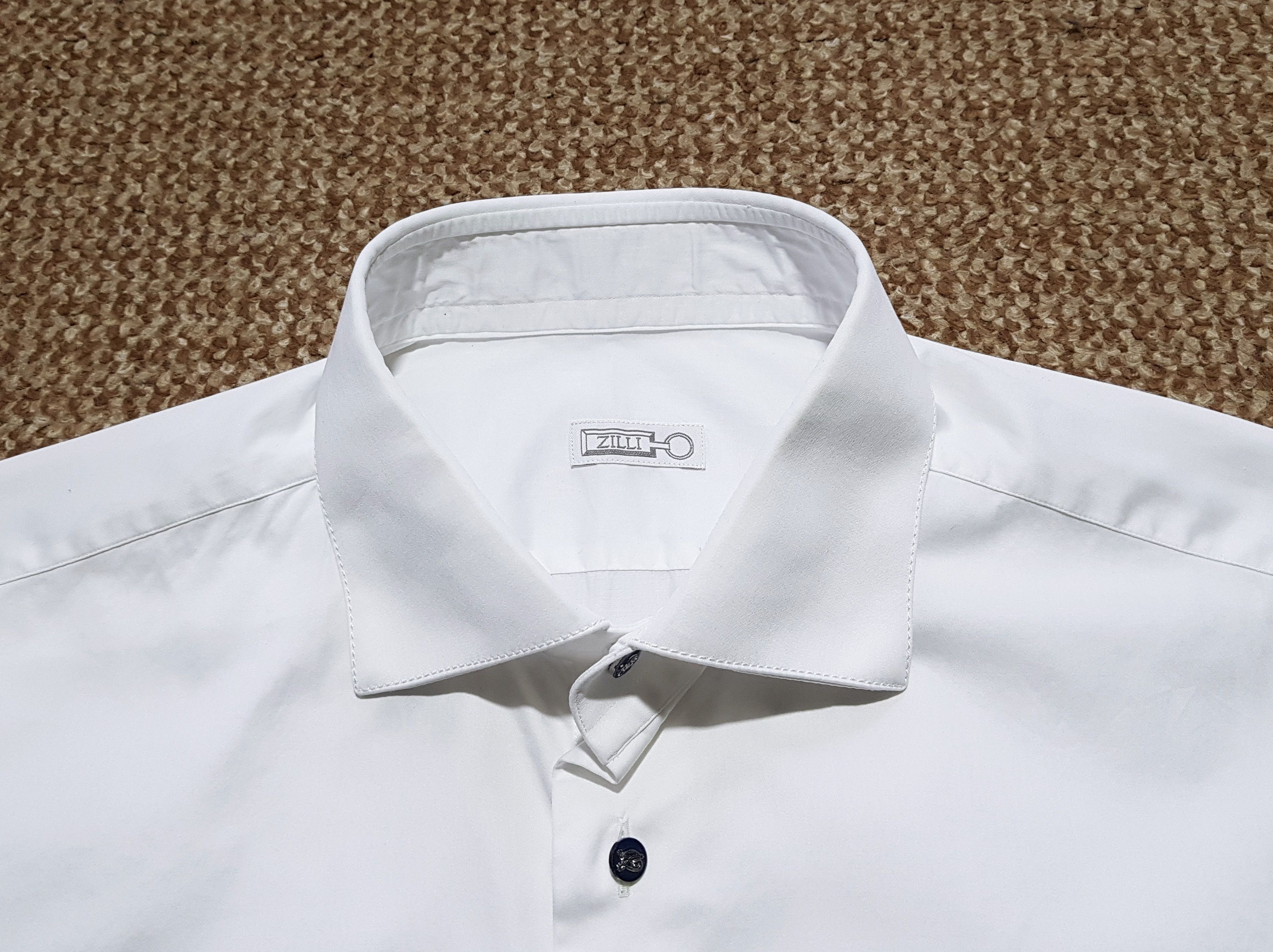 Zilli Zilli White Formal Shirt Long Sleeve Luxury Size US L / EU 52-54 / 3 - 4 Thumbnail