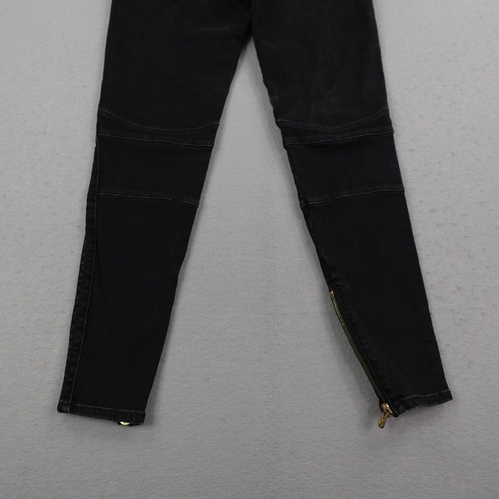 True Religion True Religion Jeans 29 Black Halle Mid Rise Super Skinny Moto Ankle Zip Womens Size 29" - 6 Thumbnail