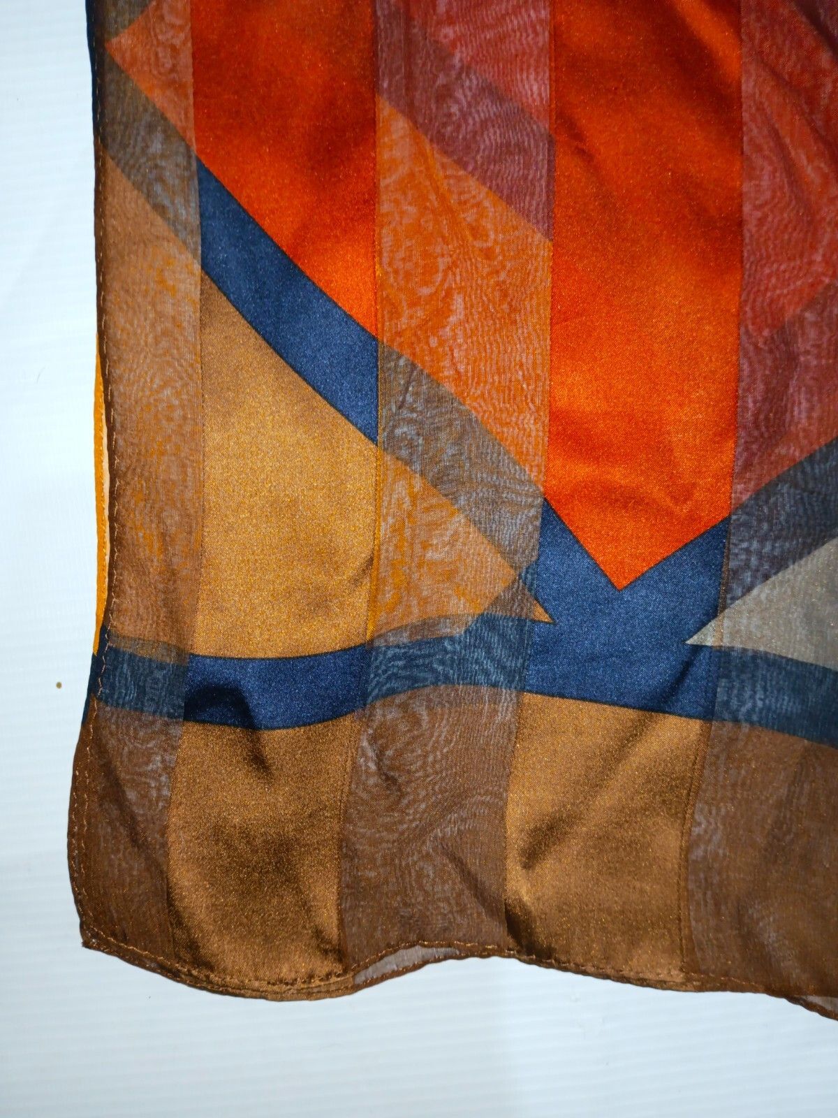 Yves Saint Laurent Yves Saint LAURENT YSL Paris Geometric Abstract Silk Scarf Size ONE SIZE - 6 Thumbnail