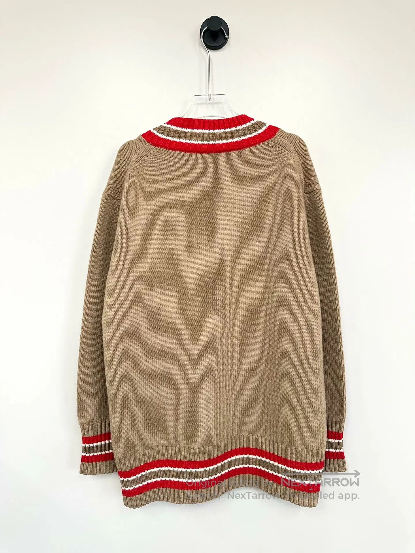 Burberry Burberry Brown V-neck Gold Button Knit Sweater| Size US M / EU 48-50 / 2 - 2 Thumbnail