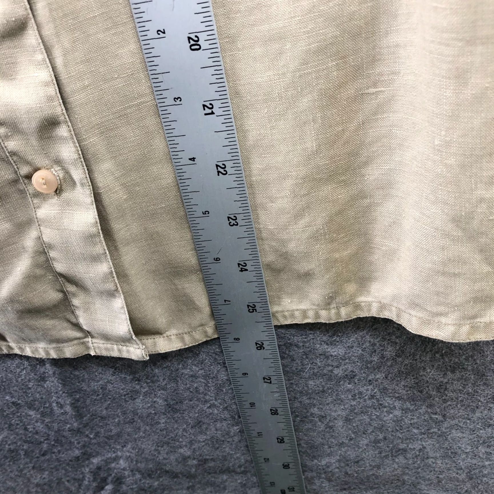 Ann Taylor VTG Ann Taylor Shirt Linen Sleeveless Womens S Beige Button Up Collared Casual 100% Linen Summer Vintage Women’s S Beige Button-Up Collared Shirt Size S / US 4 / IT 40 - 7 Thumbnail
