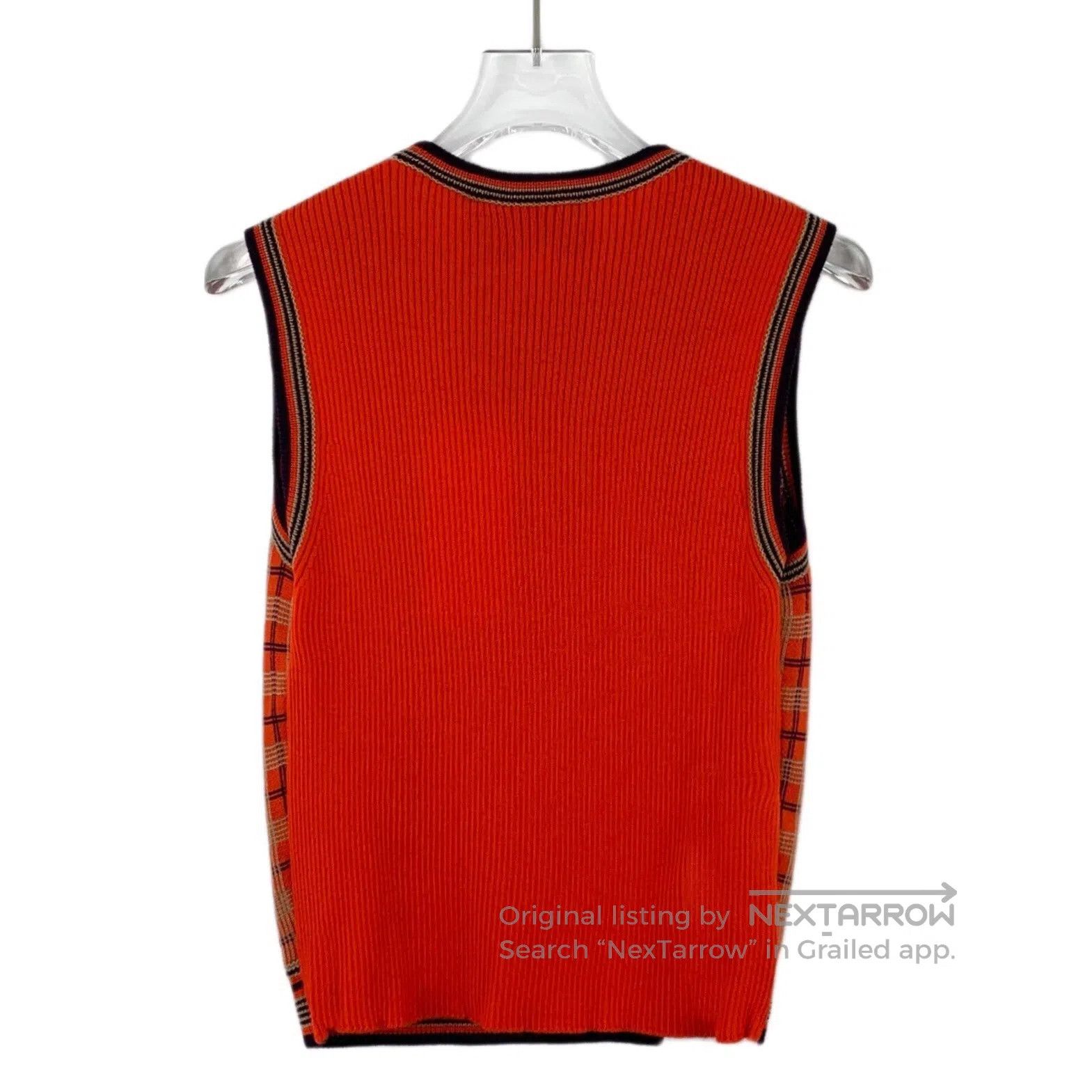 Gucci Guicci Red Plaid Flying Pig Embroidered Wool Crew Neck Sle Size US XS / EU 42 / 0 - 2 Thumbnail