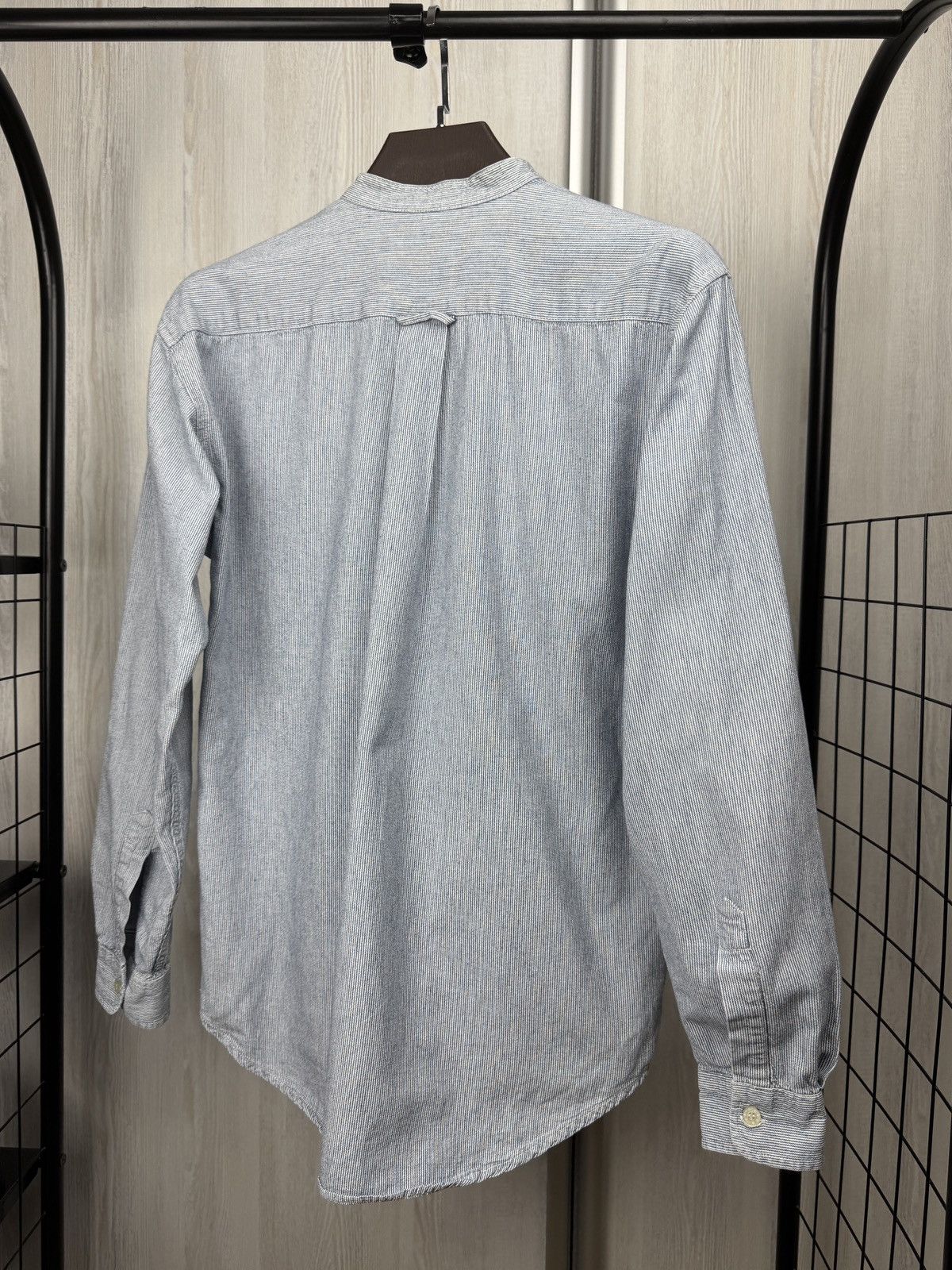 Levi's Levi’s vintage 90s collarless blue striped half button shirt Size US M / EU 48-50 / 2 - 8 Thumbnail