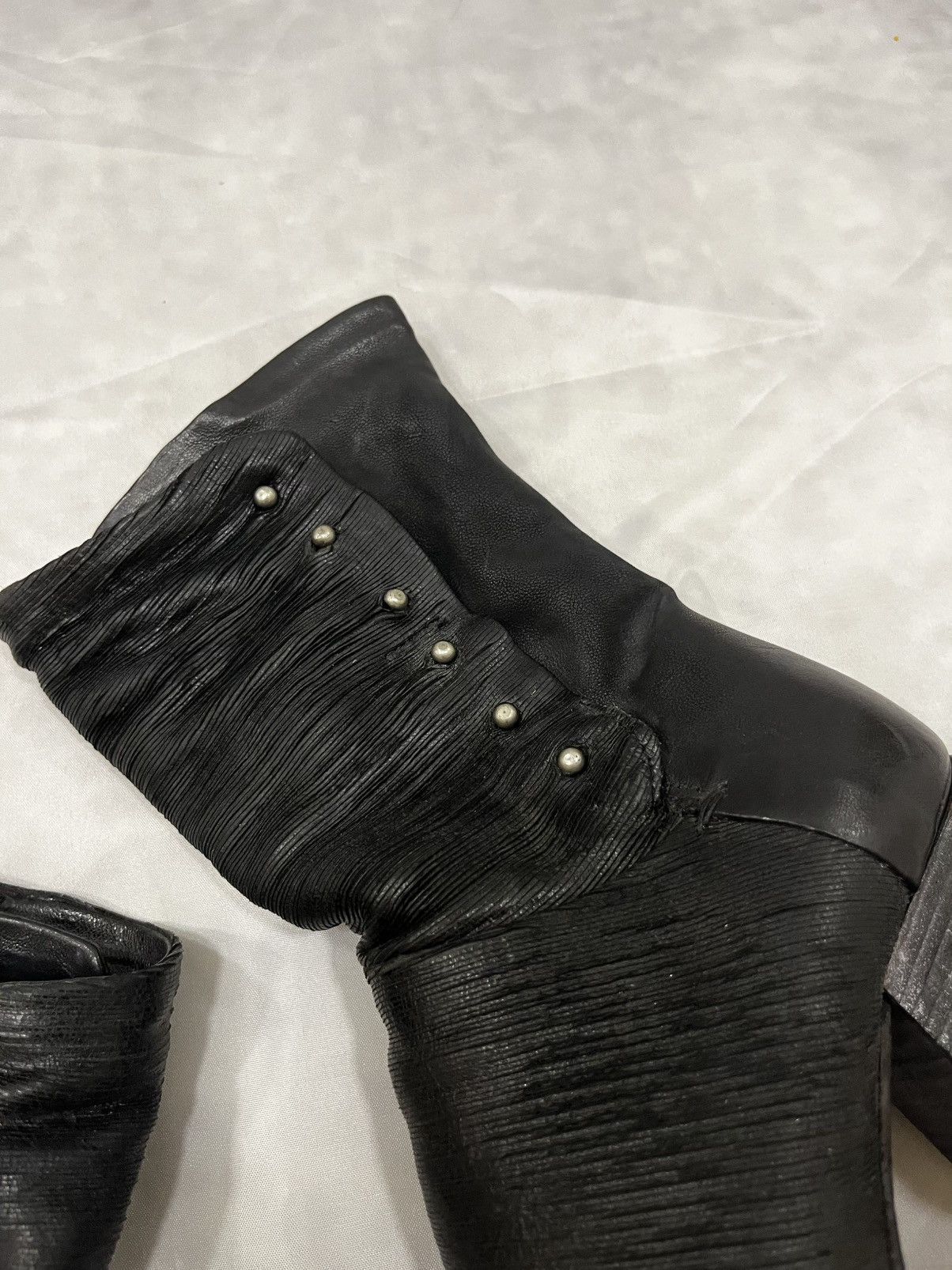 A.S.98 A.S.98 Side-Zip Avant Garde Leather Boots Size US 7 / IT 37 - 5 Thumbnail