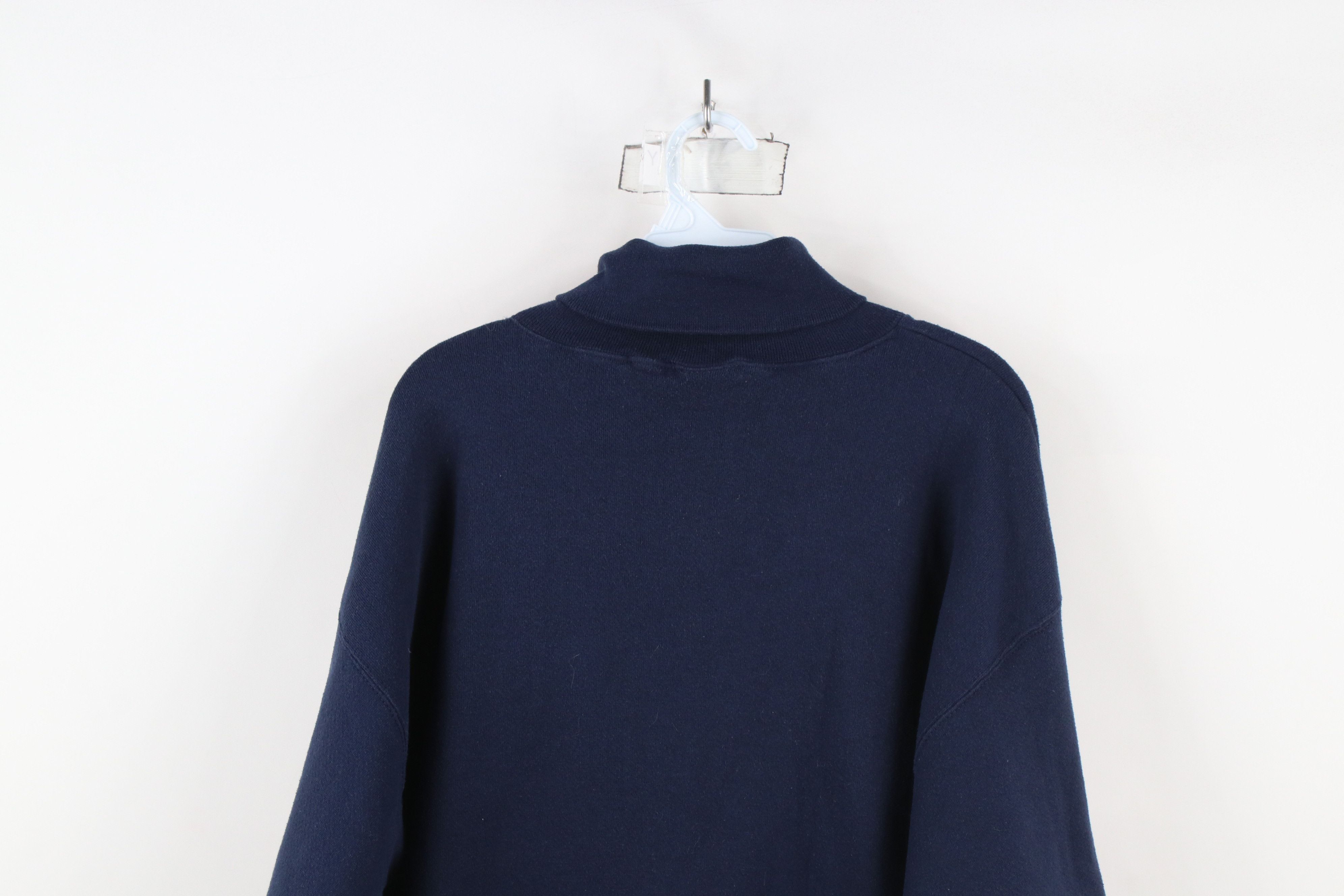 Vintage Vintage 90s Streetwear Tunic Turtleneck Sweatshirt Blue USA Size XL / US 12-14 / IT 48-50 - 11 Thumbnail