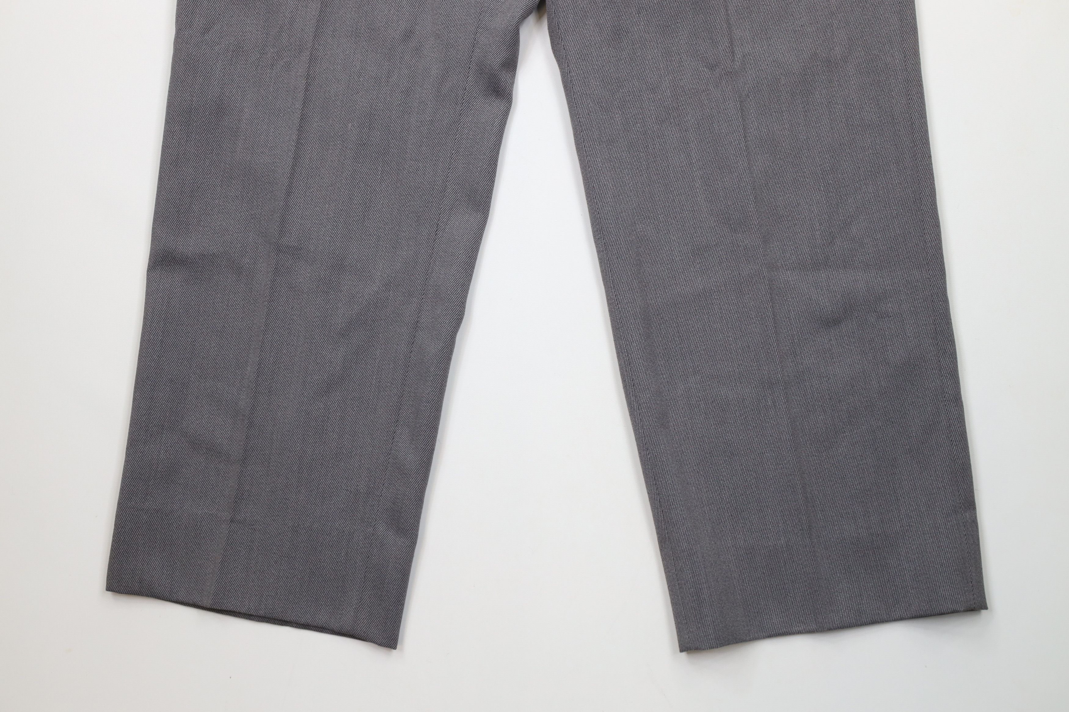 Vintage Vintage 70s Streetwear Whipcord Wide Leg Chino Pants Gray Size US 34 / EU 50 - 4 Thumbnail