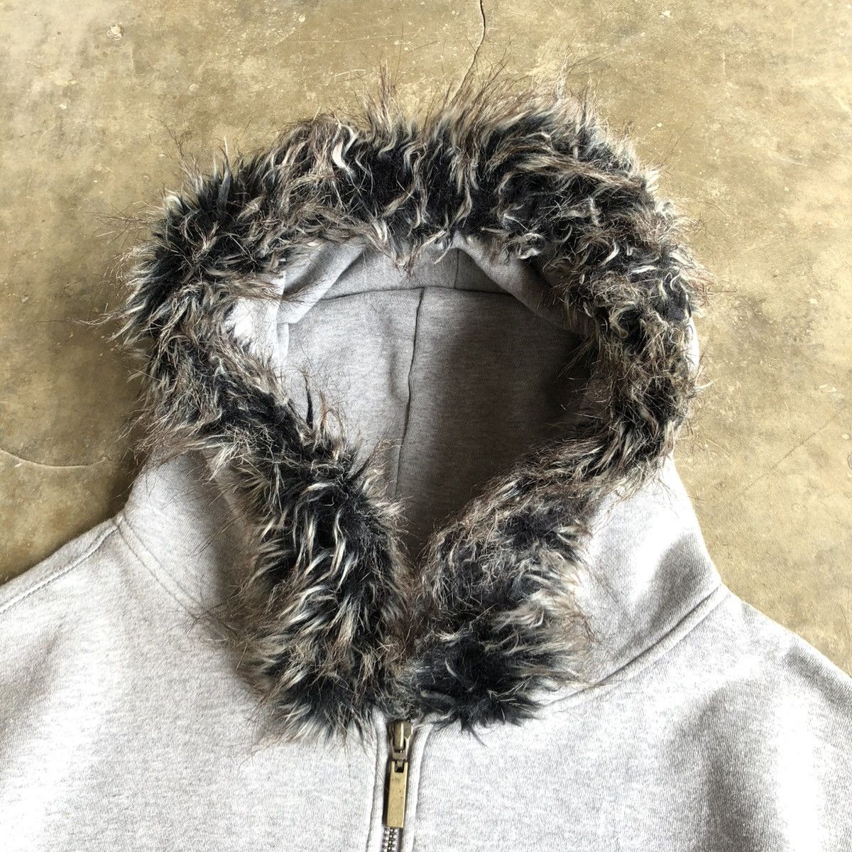 20471120 2000s My Mui Distressed Fur Ziphoodie Grey Ifsixwasnine Lgb Size US XL / EU 56 / 4 - 5 Thumbnail