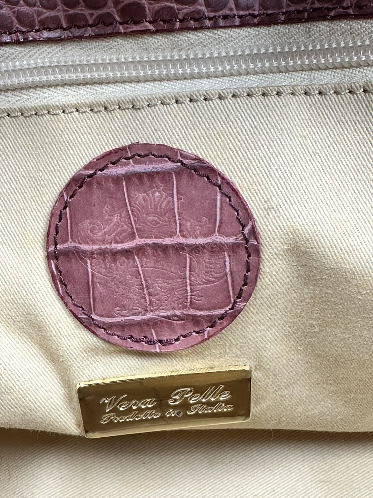 Vera Pelle Hermes Birkin Inspired Italian Vera Pelle Orobianco Bag Size ONE SIZE - 15 Thumbnail