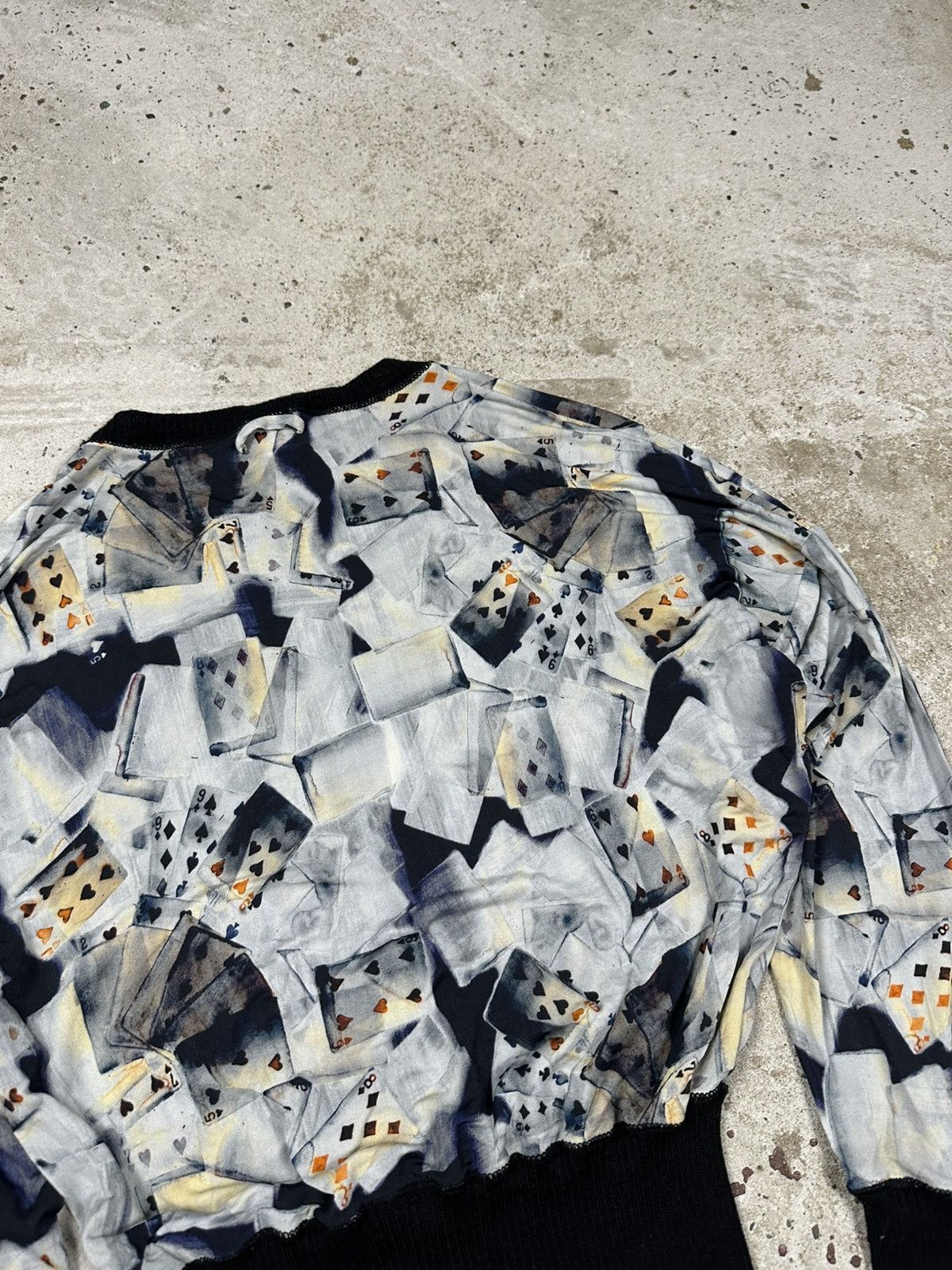 Jean Paul Gaultier Vintage 90s Jean Paul Gaultier Soleil Viscose Cards Top Size S / US 4 / IT 40 - 14 Thumbnail