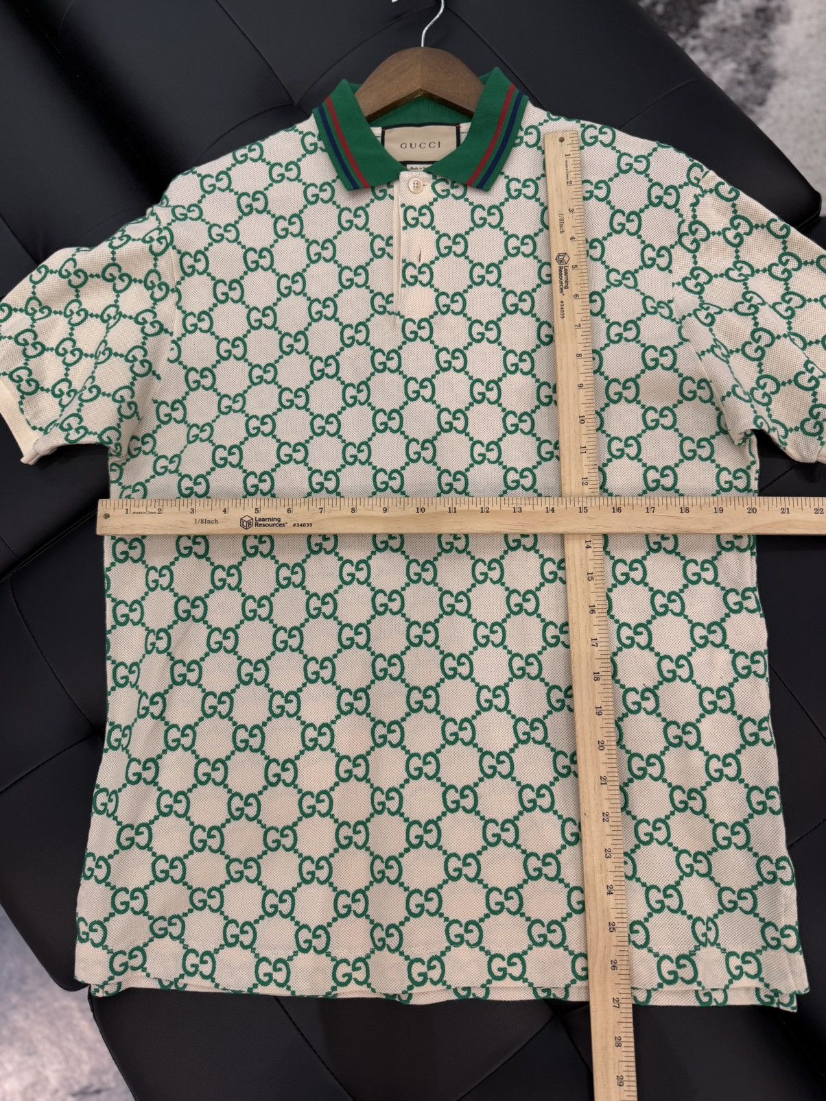 Gucci Gucci Polo T Shirt Green Gucci Logo Size Medium $850 Retail Size US M / EU 48-50 / 2 - 13 Thumbnail