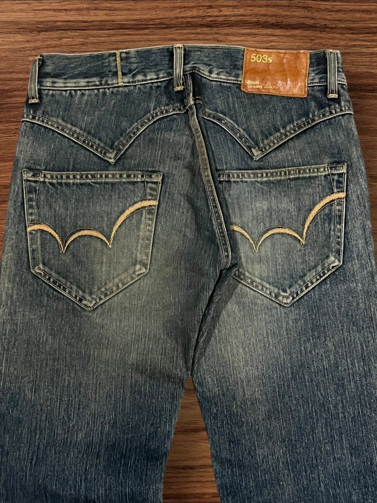 Edwin × If Six Was Nine × Le Grande Bleu (L.G.B.) ⚡️Flare⚡️Vintage Edwin 503SS3 Grunge Style Mud Washed Jeans Size US 29 - 9 Thumbnail