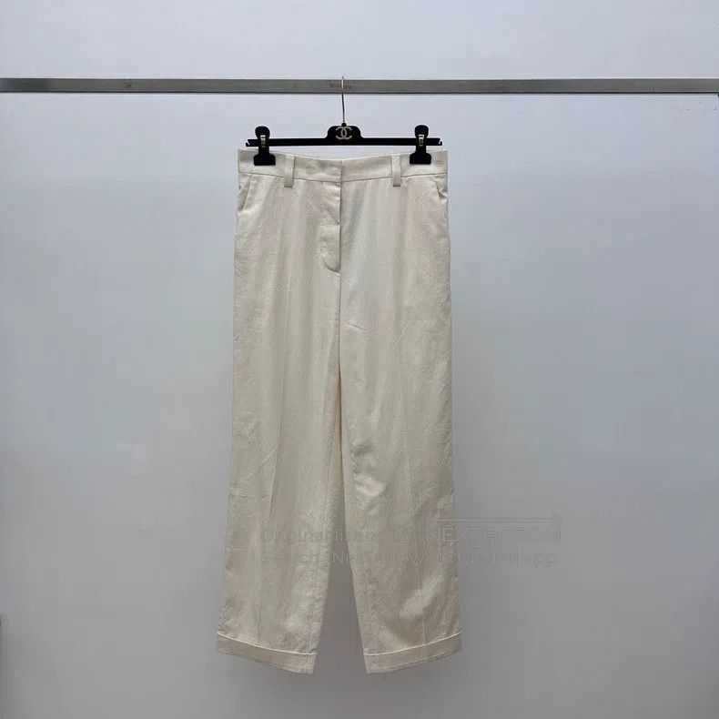 Miu Miu Miu Miu 38 White casual wide-leg pants Size 37" - 1 Thumbnail