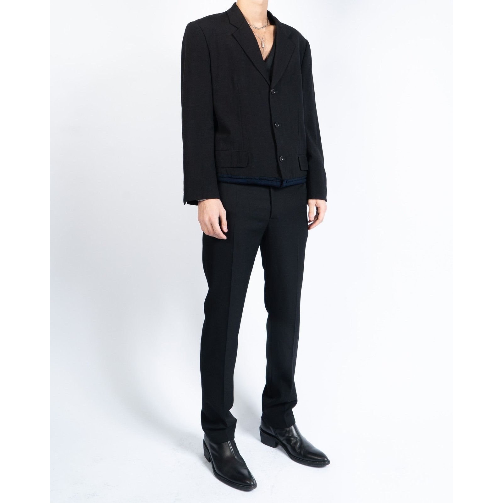 Comme des Garcons FW93 Knitted Hem Blazer Size 48R - 7 Thumbnail