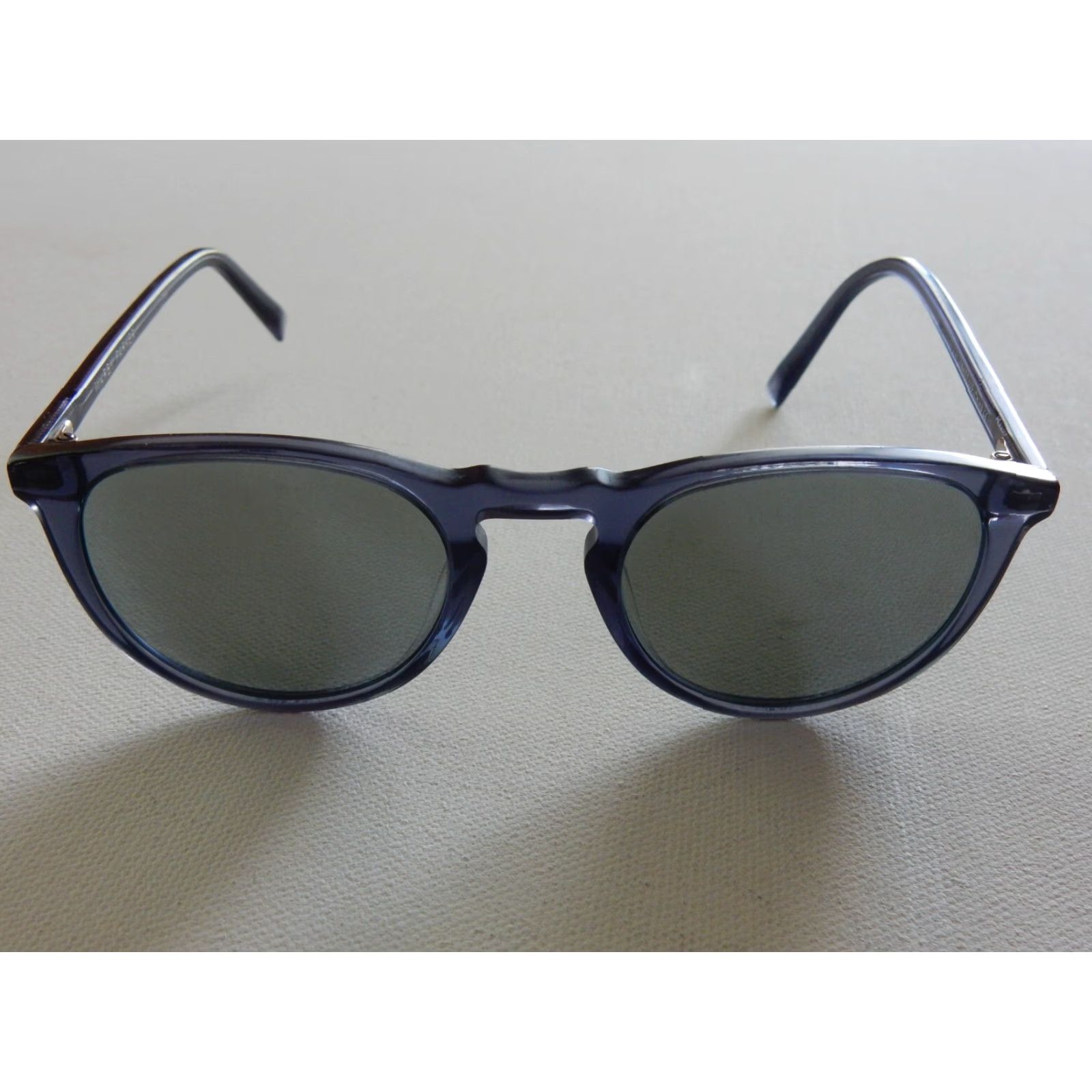 Parker VINTAGE Warby Parker Blue Sunglasses Frames Only Adult Unisexー49mm 22x145 Haskell Keyhole Size ONE SIZE - 2 Thumbnail