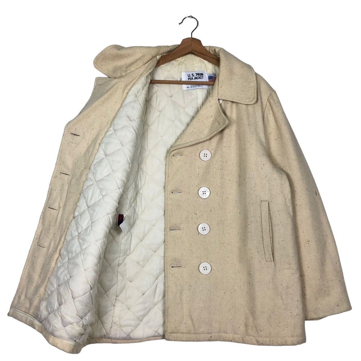 Schott 🔥90’s VINTAGE U.S. 740N PEA JACKET SCHOTT MADE IN USA Size US M / EU 48-50 / 2 - 9 Thumbnail