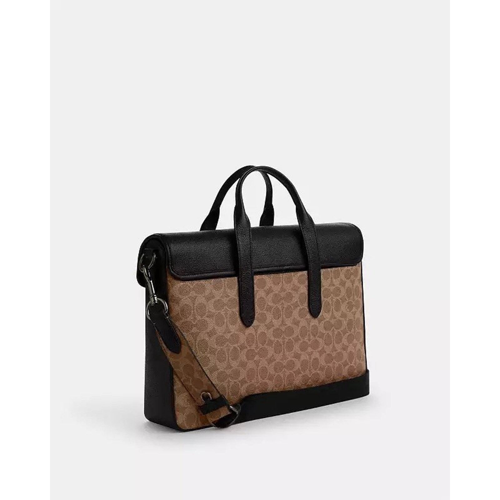 Coach NWT Coach Sullivan Portfolio Brief Canvas cz402 tan Black Size ONE SIZE - 10 Thumbnail