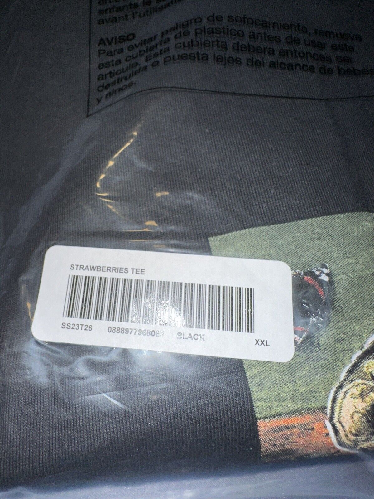 Supreme NWT Supreme Strawberries Tee - Black - XXL Size US XXL / EU 58 / 5 - 3 Thumbnail