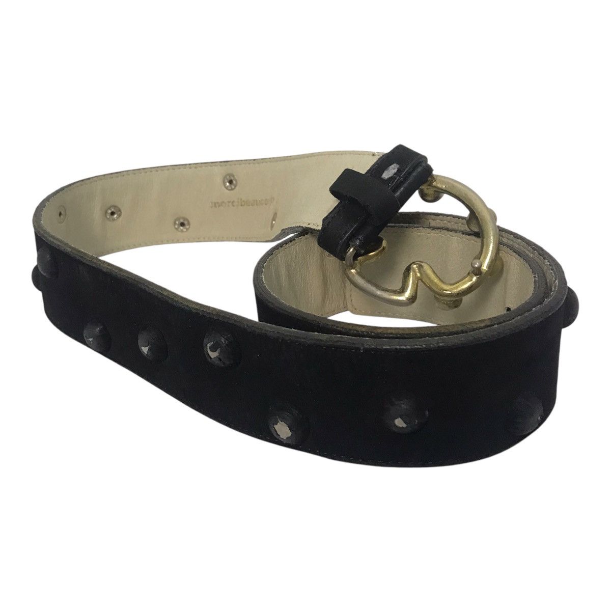 Hysteric Glamour × Issey Miyake × mercibeaucoup Issey Miyake Mercibeaucouo Leather Black Belt Size ONE SIZE - 2 Thumbnail