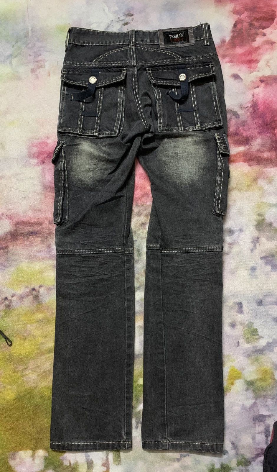 Tornado Mart Japanese Brand Tesilin Washed Black Denim Apocalypse Vkei Size US 29 - 2 Thumbnail
