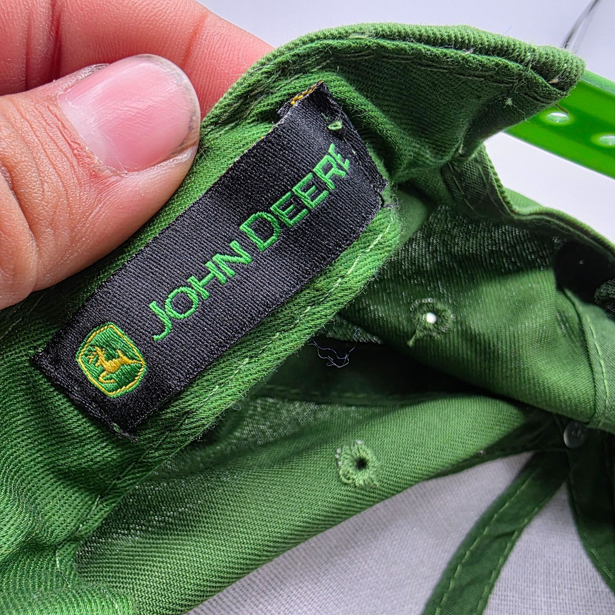 John Deere John Deere Snapback Hat Green Adjustable Embroidered Logo Ad Size ONE SIZE - 6 Thumbnail