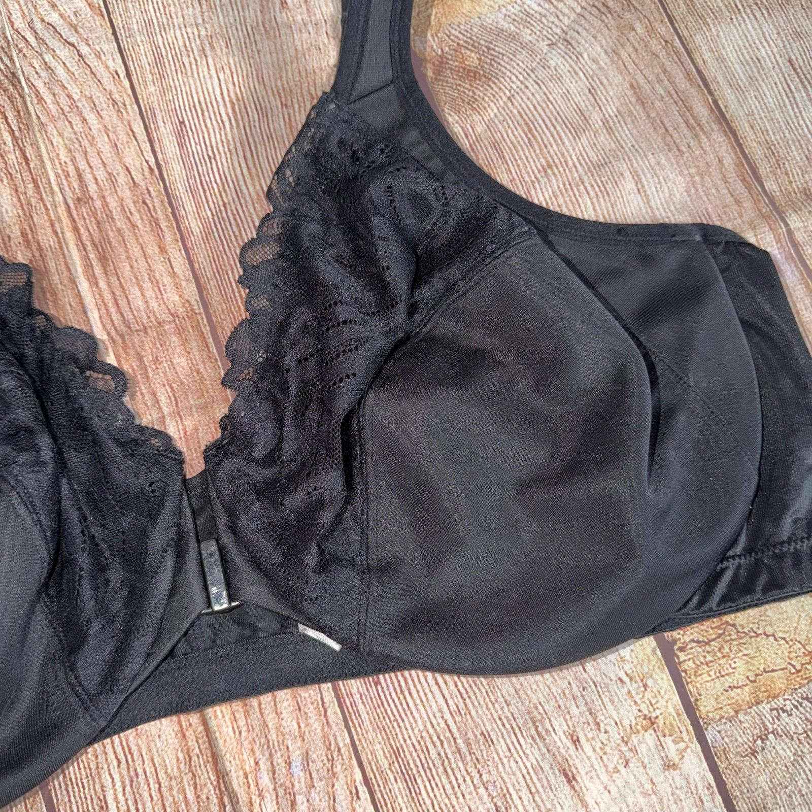Other Black Underwire Lace Full Coverage Bra Size 38C Size ONE SIZE - 3 Thumbnail