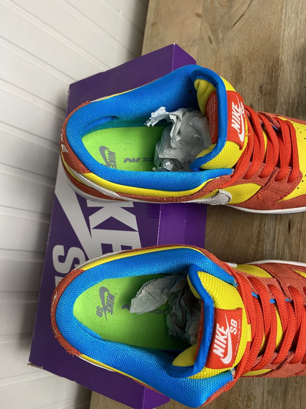 Adidas Used Nike SB Dunk Low Pro "Bart Simpson" Authentic 7,5US Size US 7.5 / EU 40-41 - 10 Thumbnail