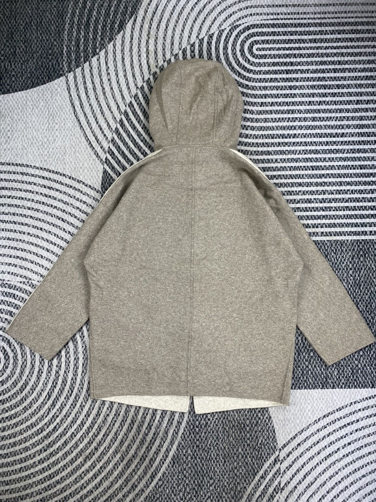Max Mara Vintage Maxmara Studio Reversible Hooded Wool Jacket Size L / US 10 / IT 46 - 3 Thumbnail