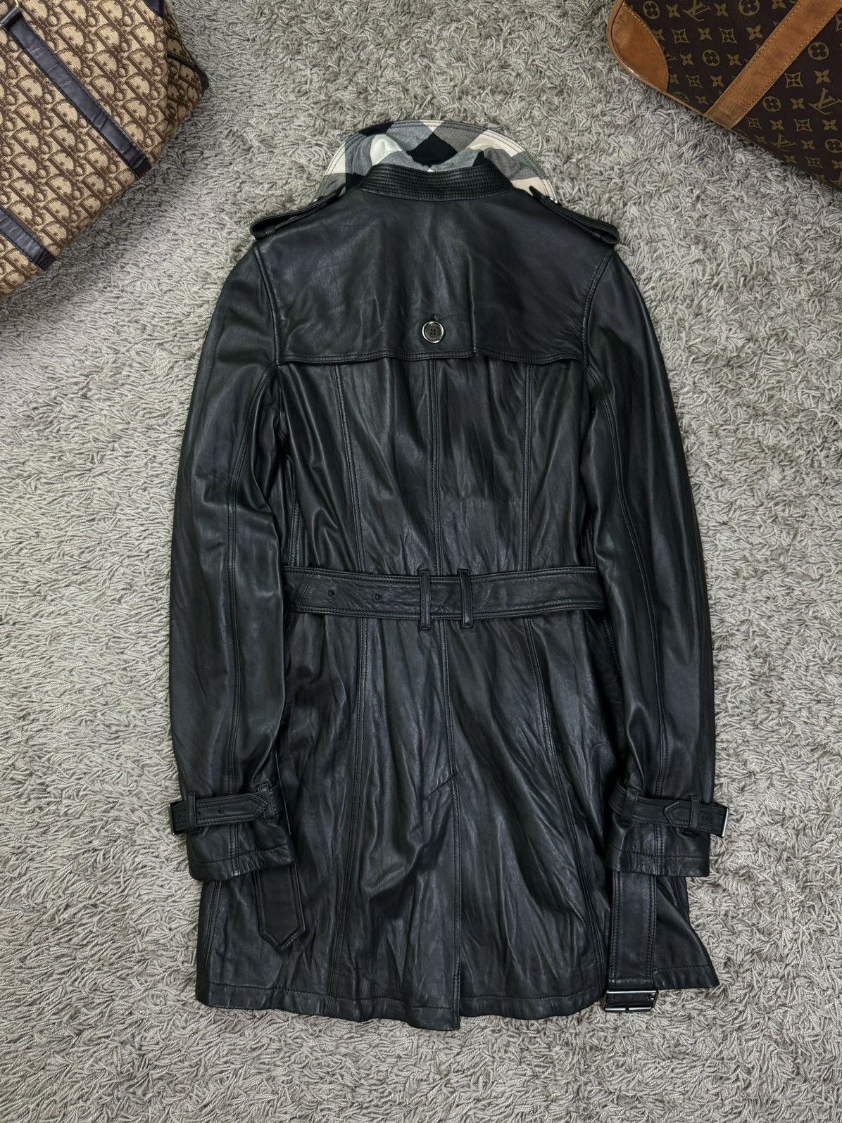 Burberry Leather trench coat Burberry original luxury streetwear item Size S / US 4 / IT 40 - 4 Thumbnail