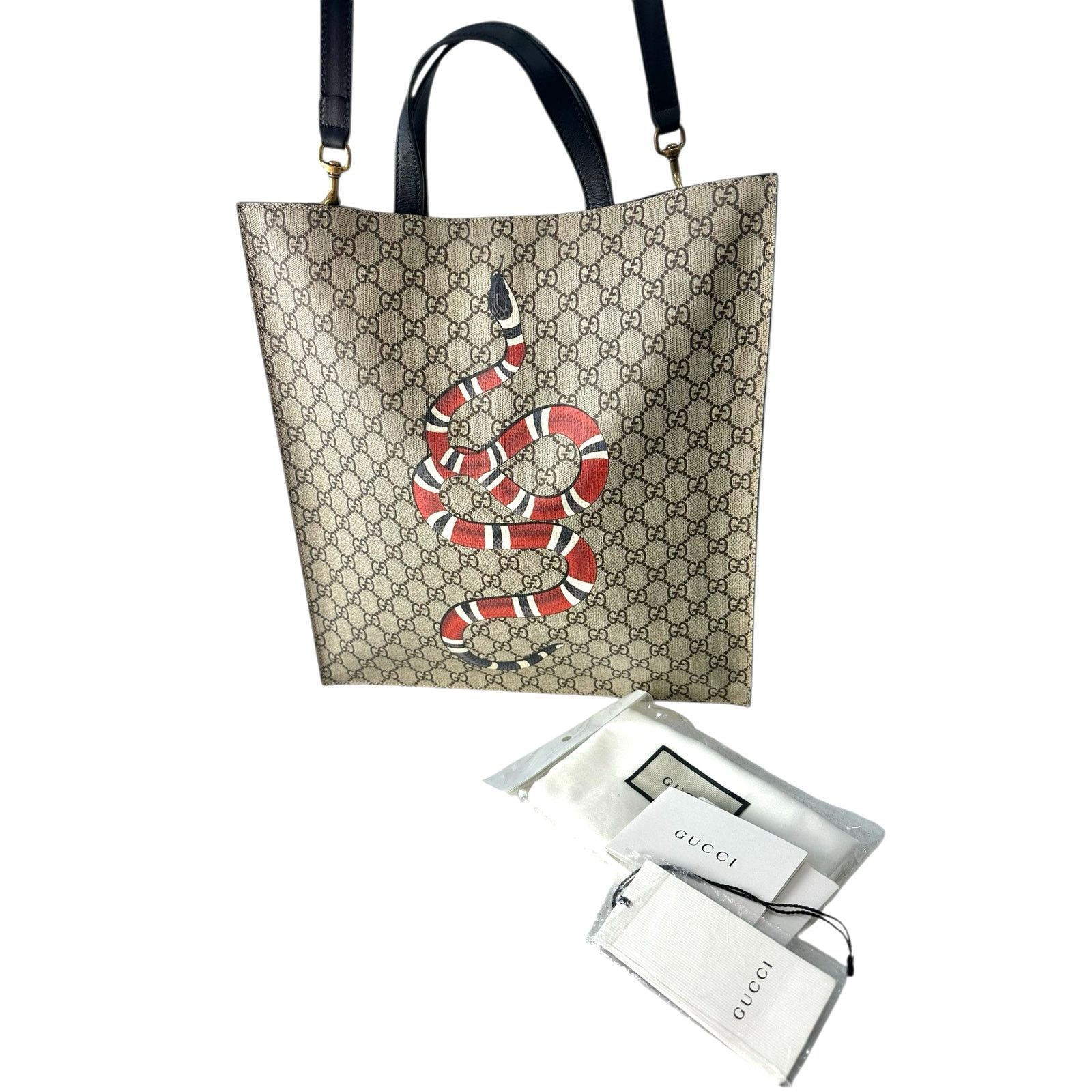 Gucci Gucci Monogram Snake Tote Bag Size ONE SIZE - 2 Thumbnail