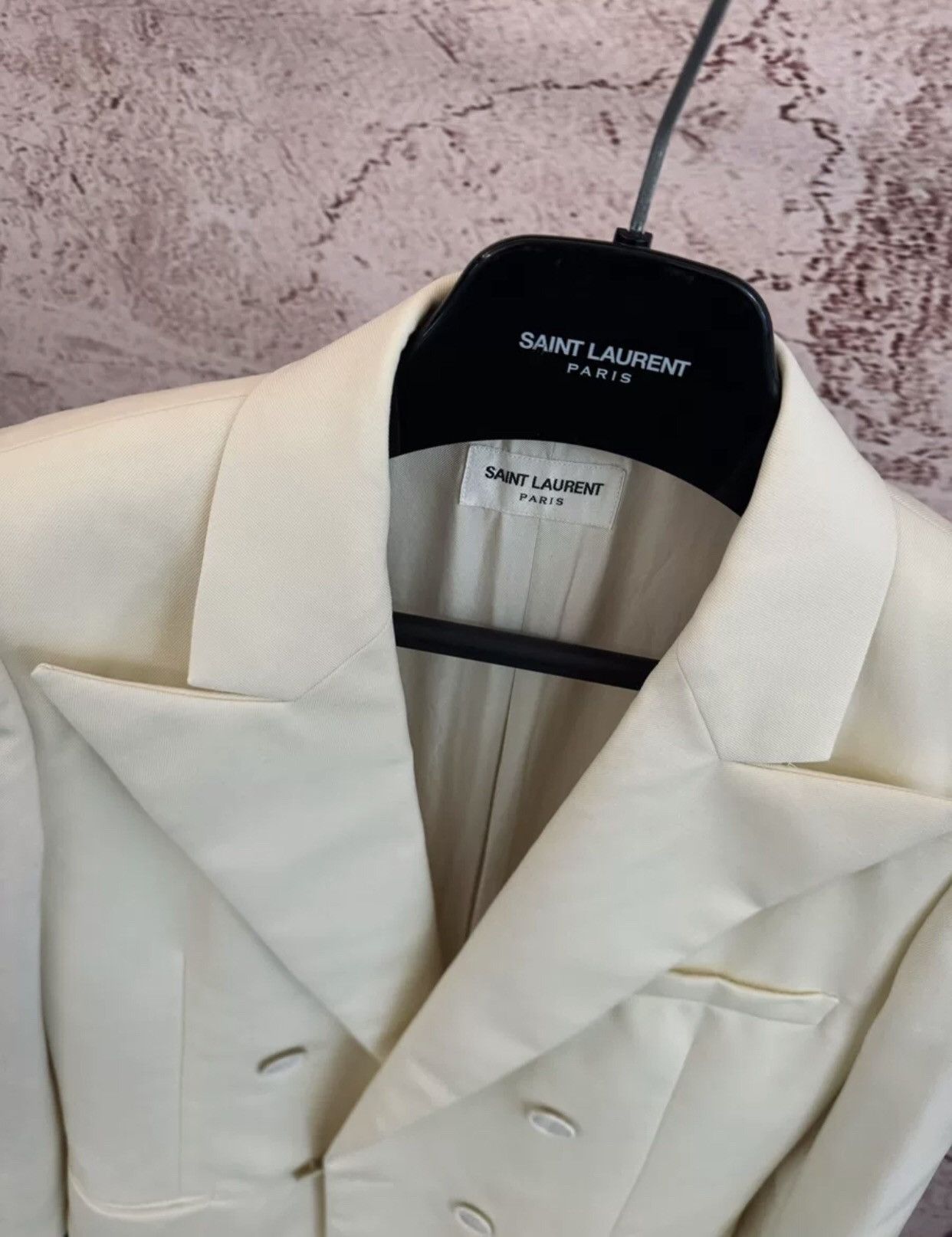 Saint Laurent Paris × Yves Saint Laurent Saint Laurent SLP Saint Laurent Double breasted White Suit Size XS / US 0-2 / IT 36-38 - 5 Thumbnail