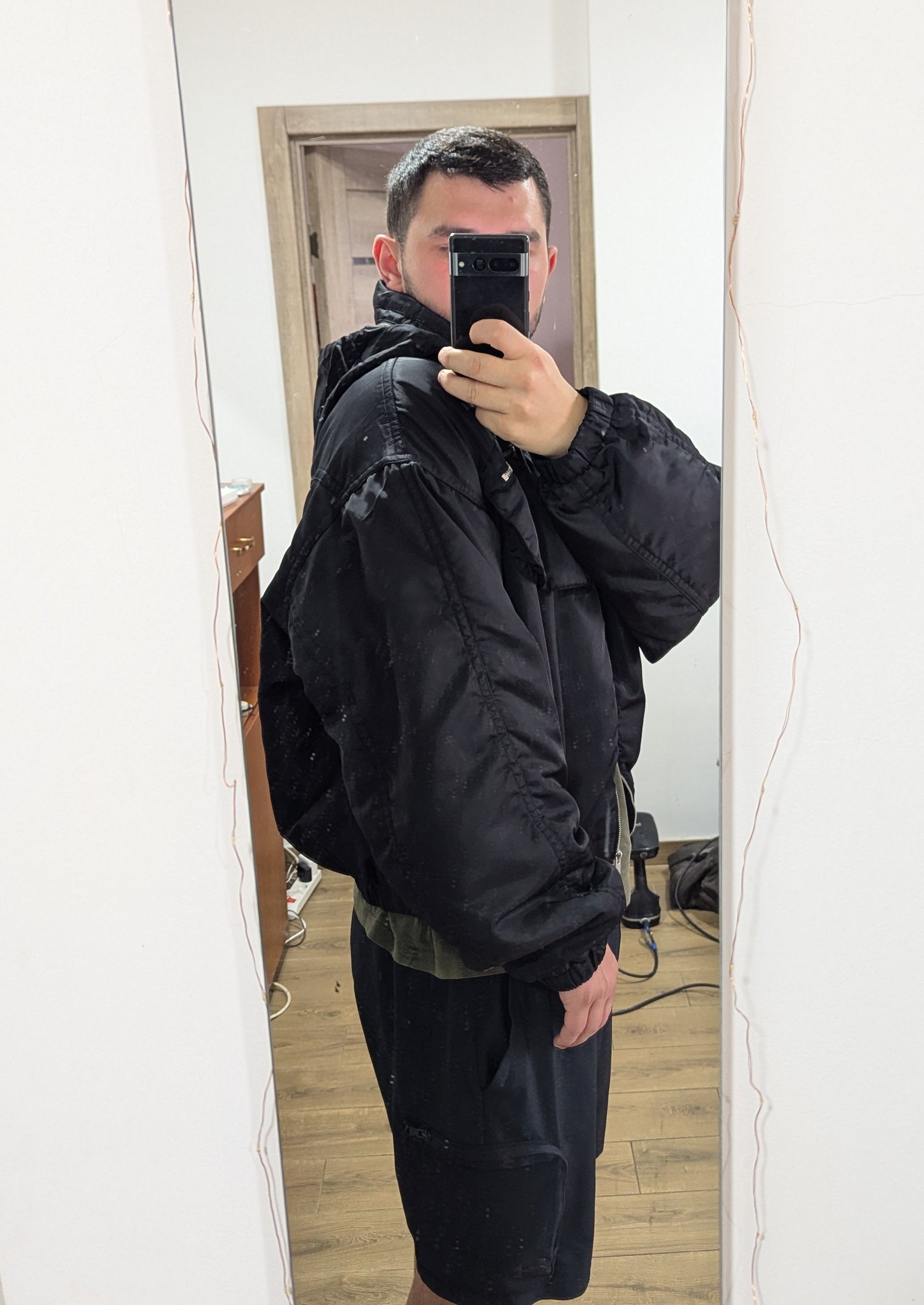 Thierry Mugler Mugler H&M Nylon Parachute Jacket Black Men's Size XL Size US XL / EU 56 / 4 - 17 Thumbnail