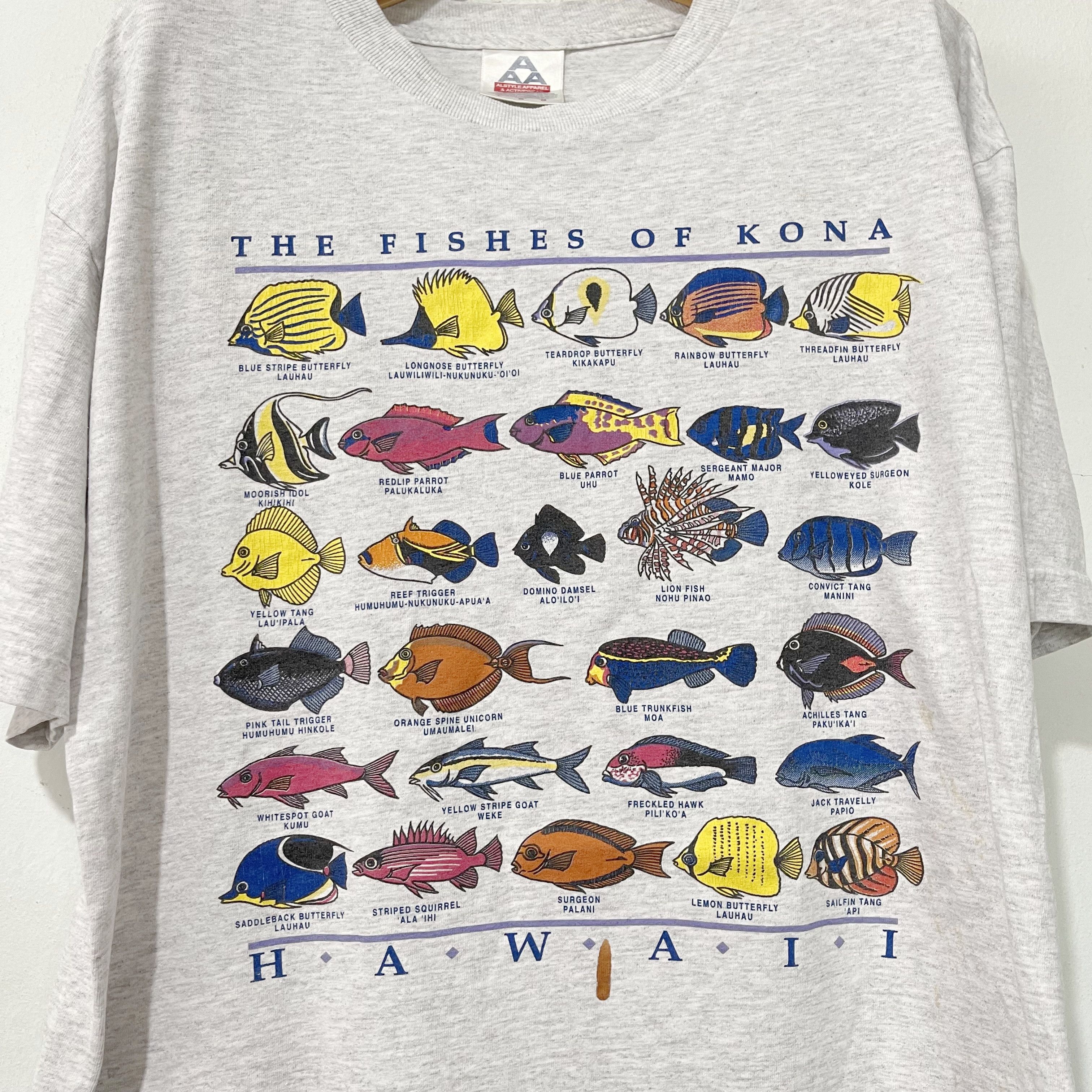 Vintage Vintage 90s Fishes of Kona Hawaii T-Shirt Size US L / EU 52-54 / 3 - 2 Thumbnail